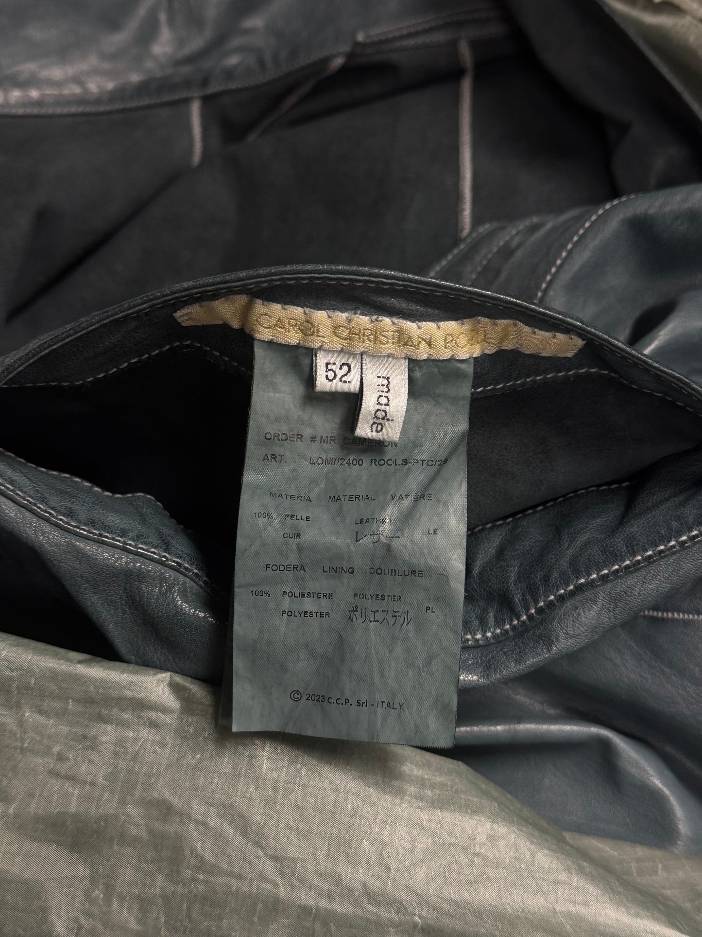 Carol Christian Poell 'LOM/2400 ROOLS-PTC/29' Reversible Object-dyed Kangaroo Leather Parachute Parka Jacket