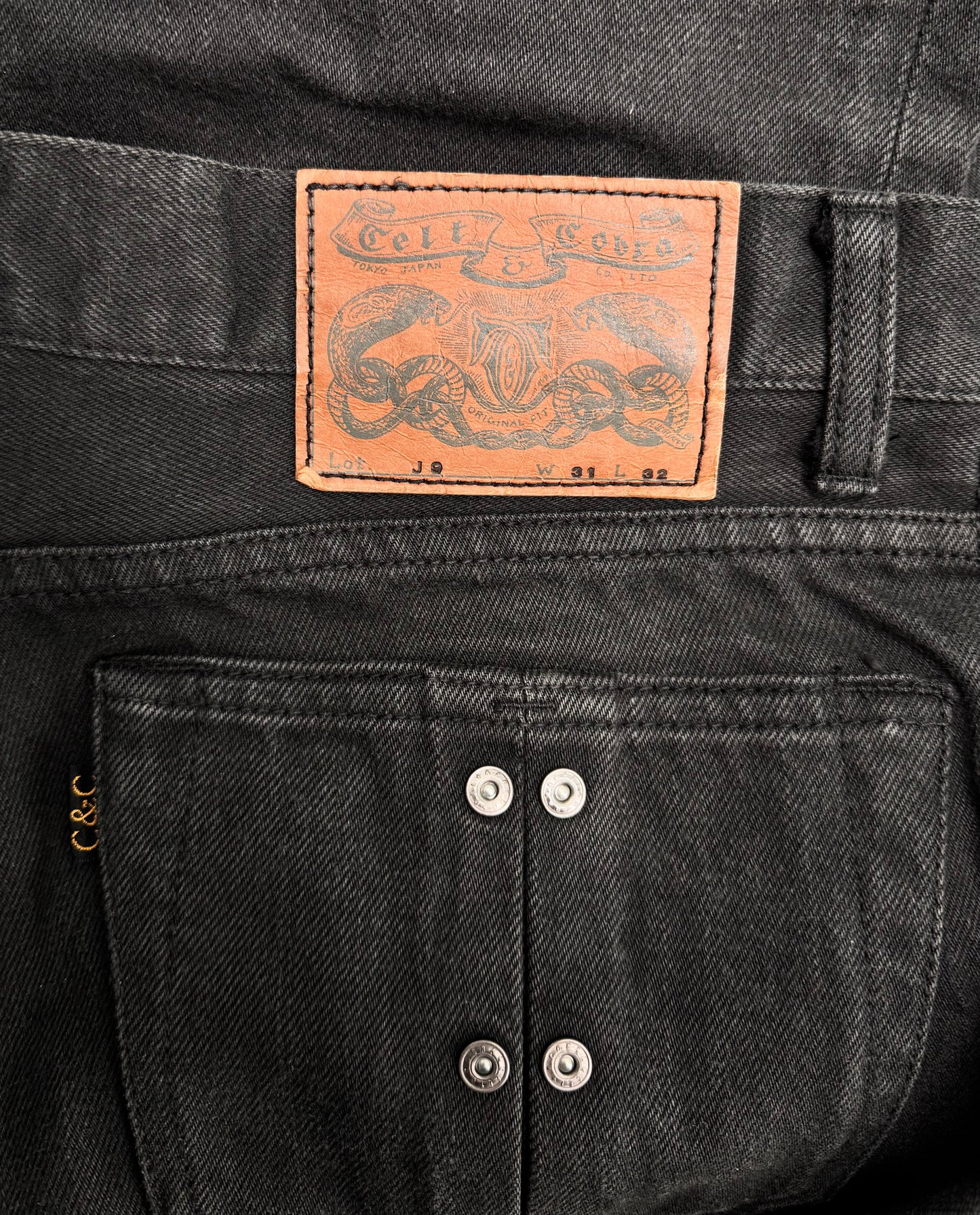 CELT & COBRA Early 00s Faded Black Bootcut Denim