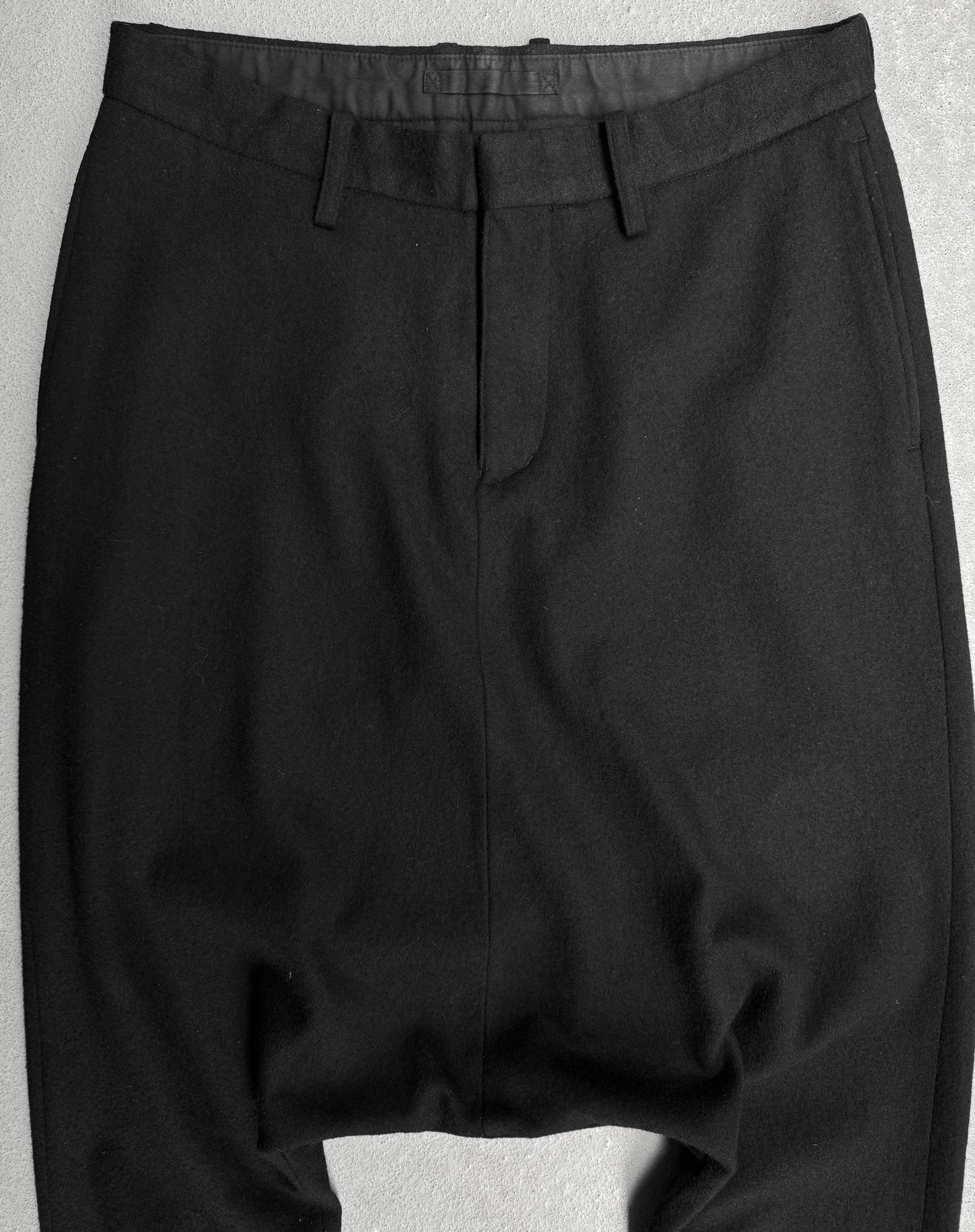 MiharaYasuhiro SS14 Black Drop-crotch Wool Pants