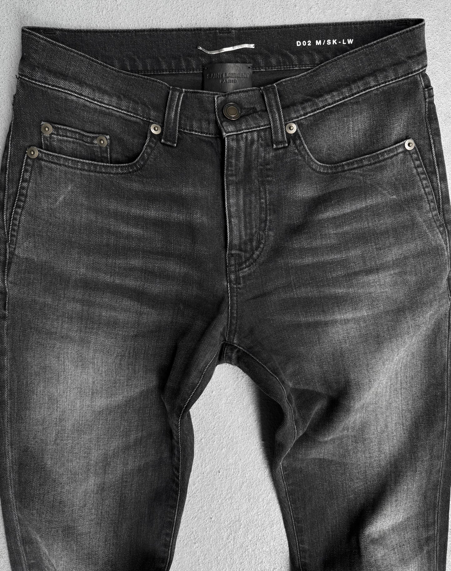Saint Laurent Paris AW17 ‘D02’ Washed Grey Skinny Denim