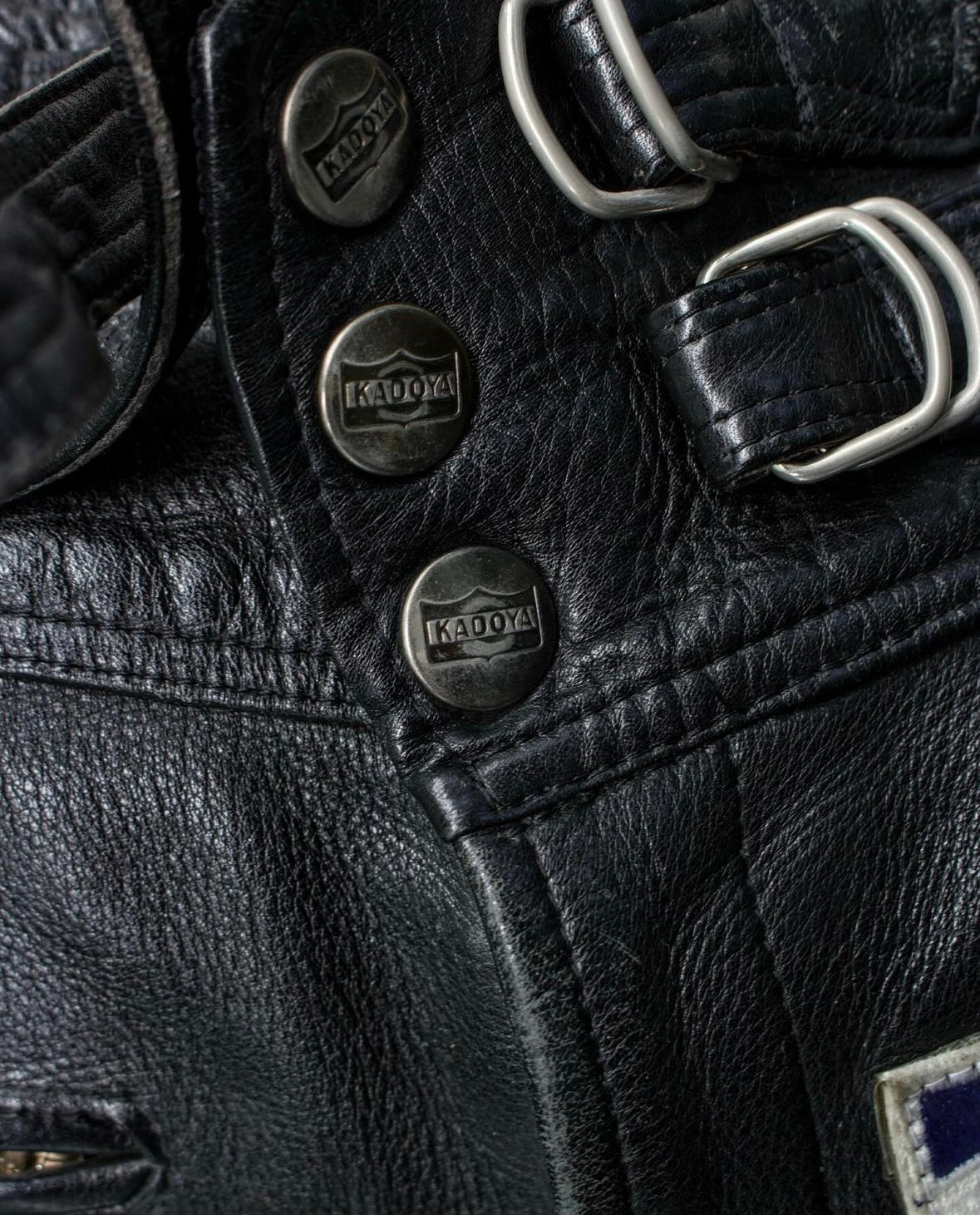 KADOYA Head Factory Vintage 90s Padded Leather Motocycle Pants