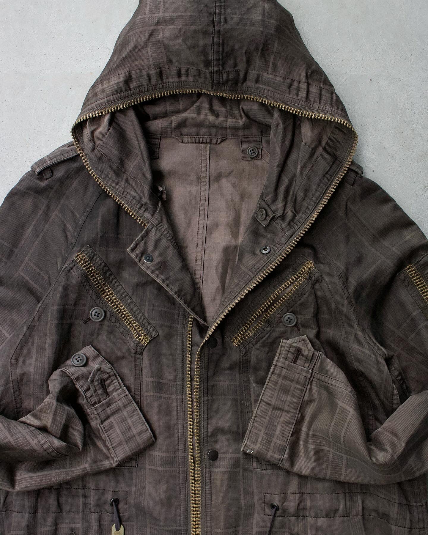MiharaYasuhiro SS09 ‘Tartan’ Military Fishtail Hooded Parka