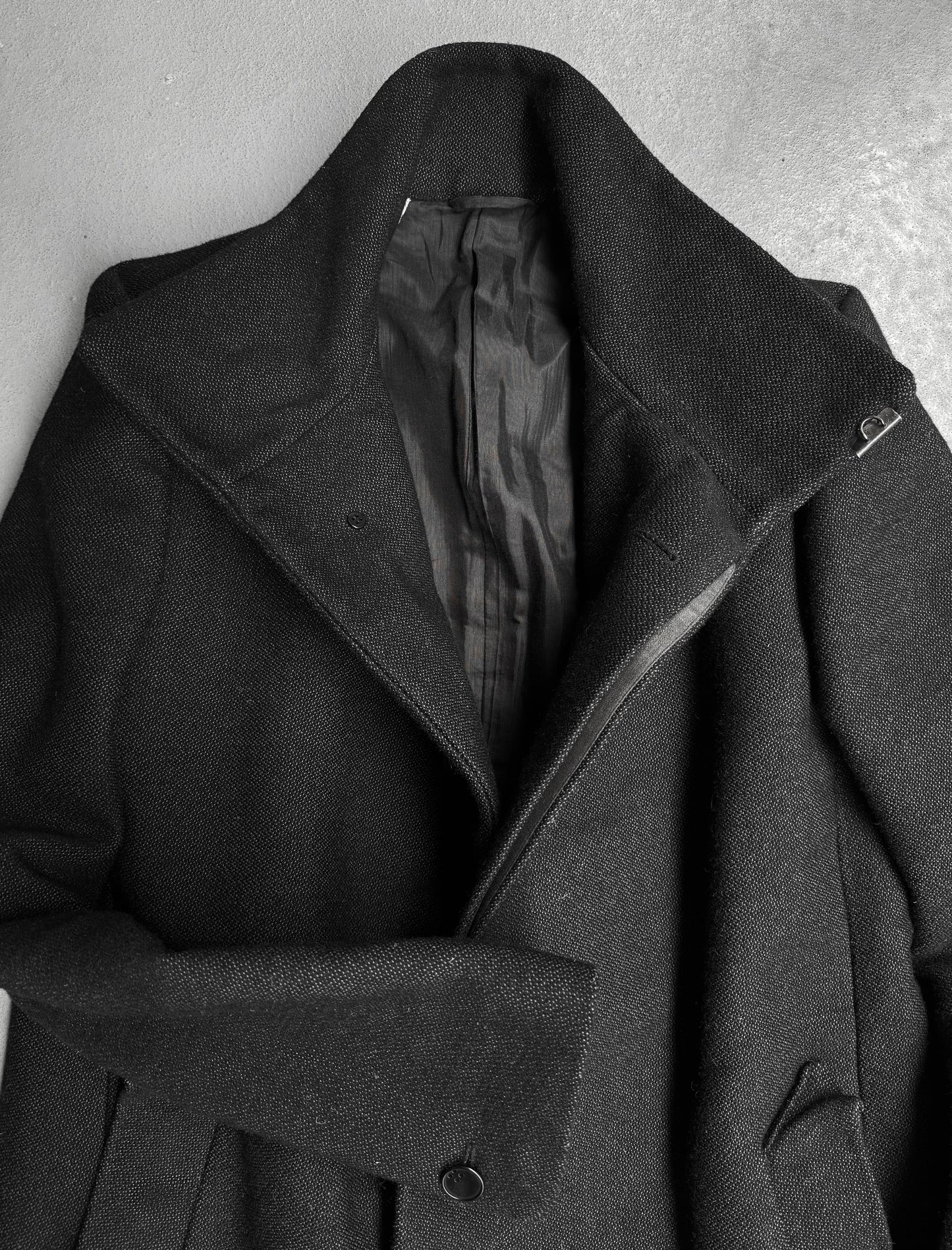 Carol Christian Poell ‘OM/2340-IN SURFACE’ High Neck Heavy-wool Coat