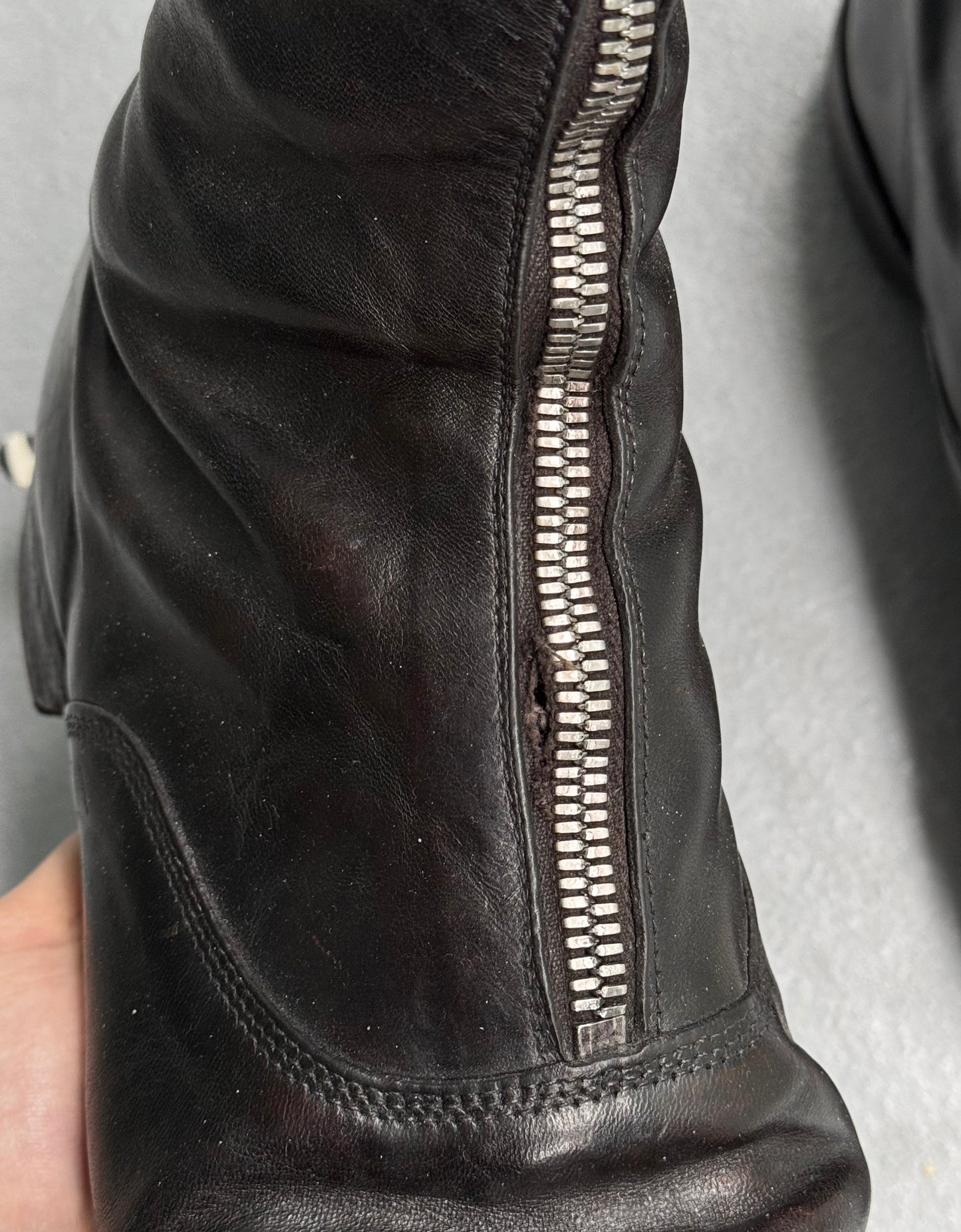 GUIDI ‘310’ Full-grain Horse Leather Front Zip Boots