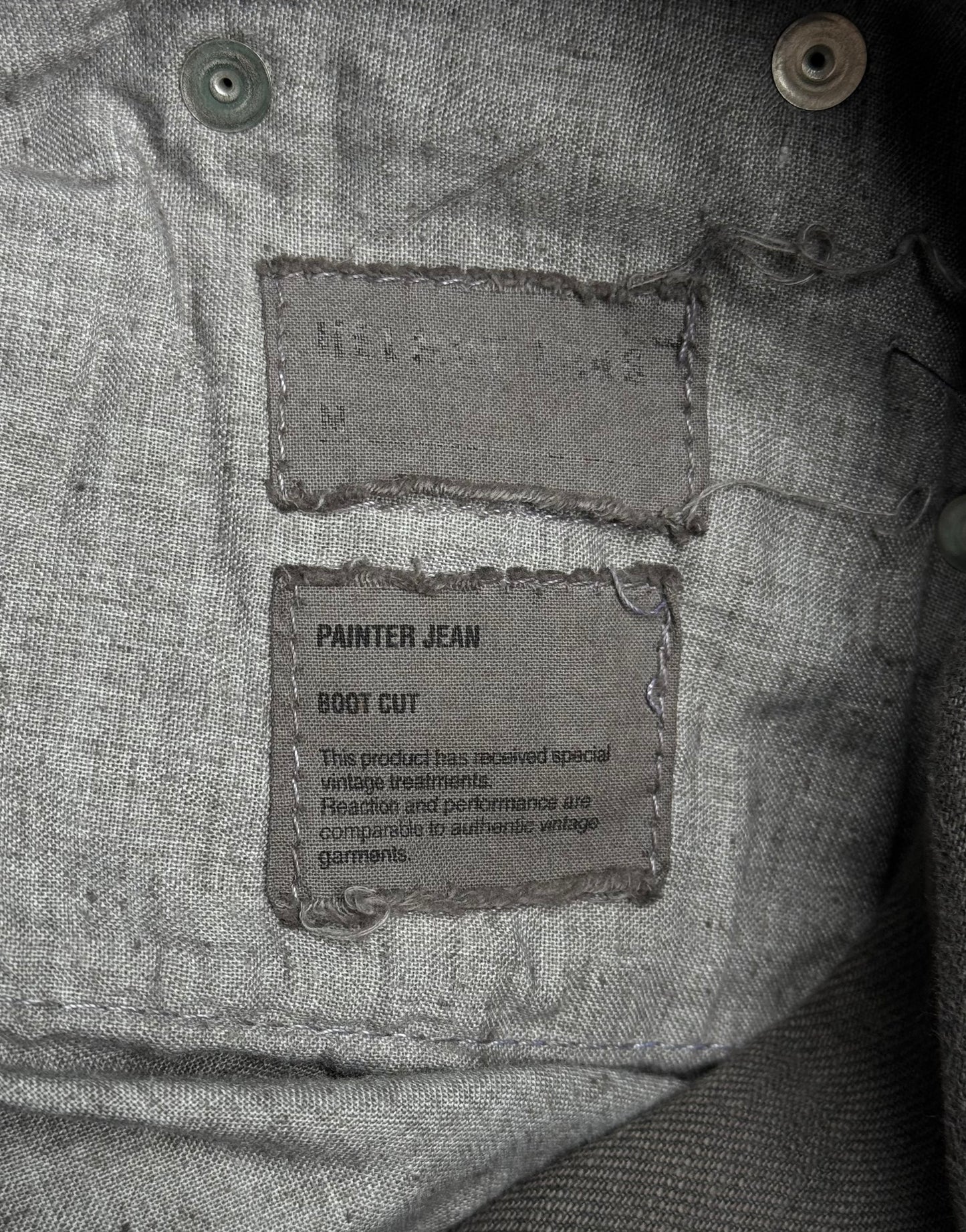 Helmut Lang AW00 Charcoal Brown Bootcut Painter Denim