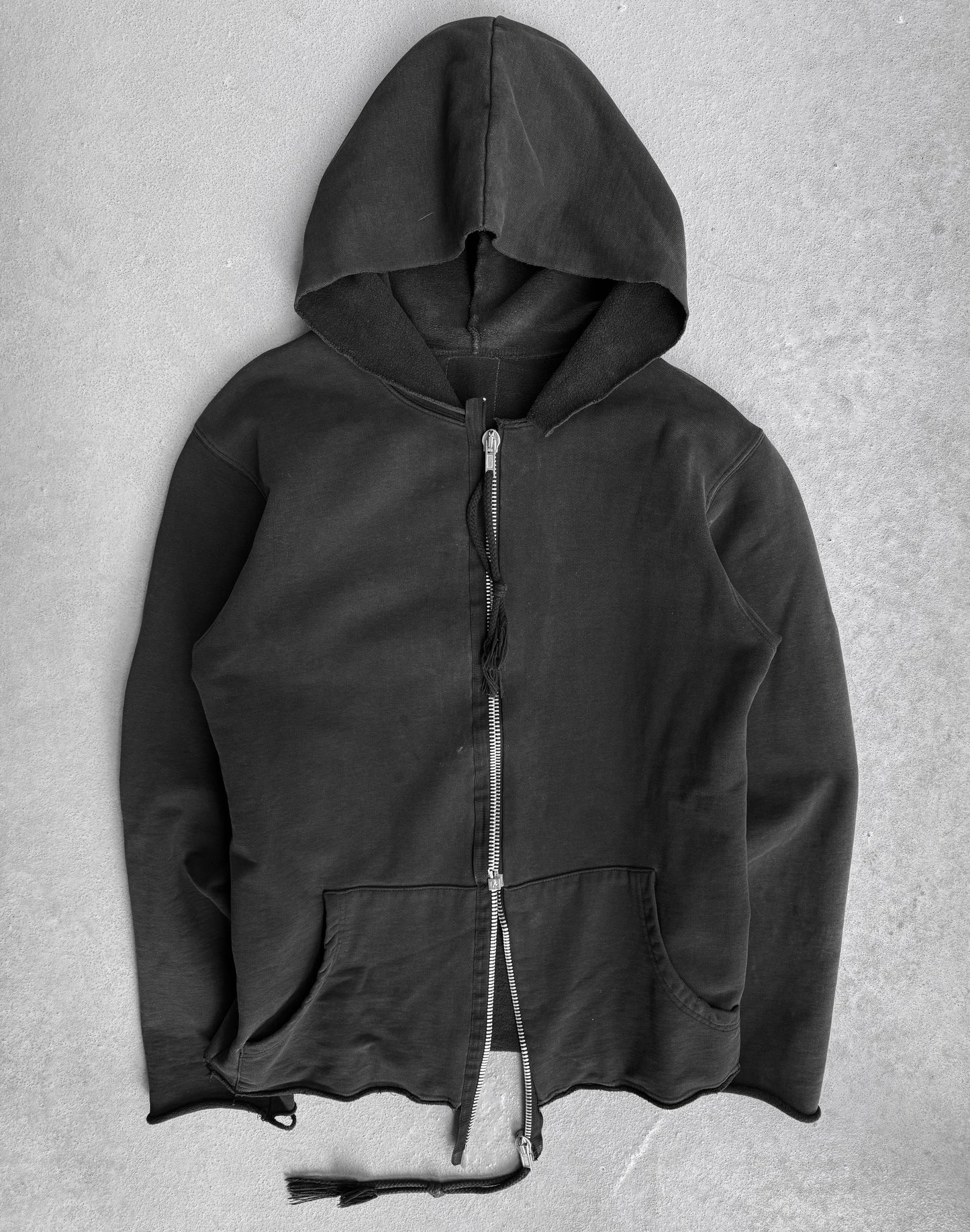 Rick Owens AW01 SLAB Reconstructed Double-Zipper Hoodie