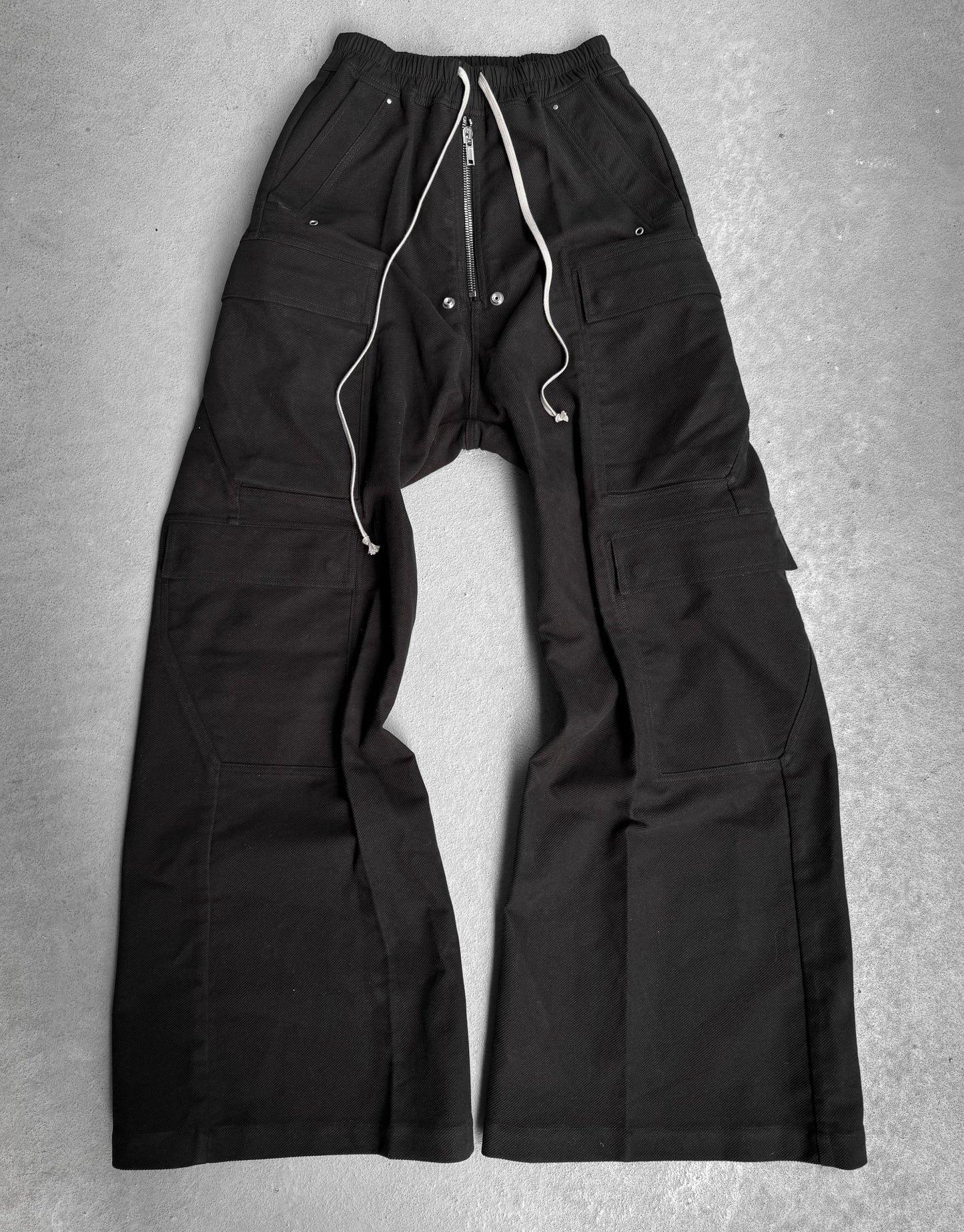 Rick Owens AW24 “PORTERVILLE” Heavy Cotton-twill Jumbo Leg ‘Bela’ Cargo Pants