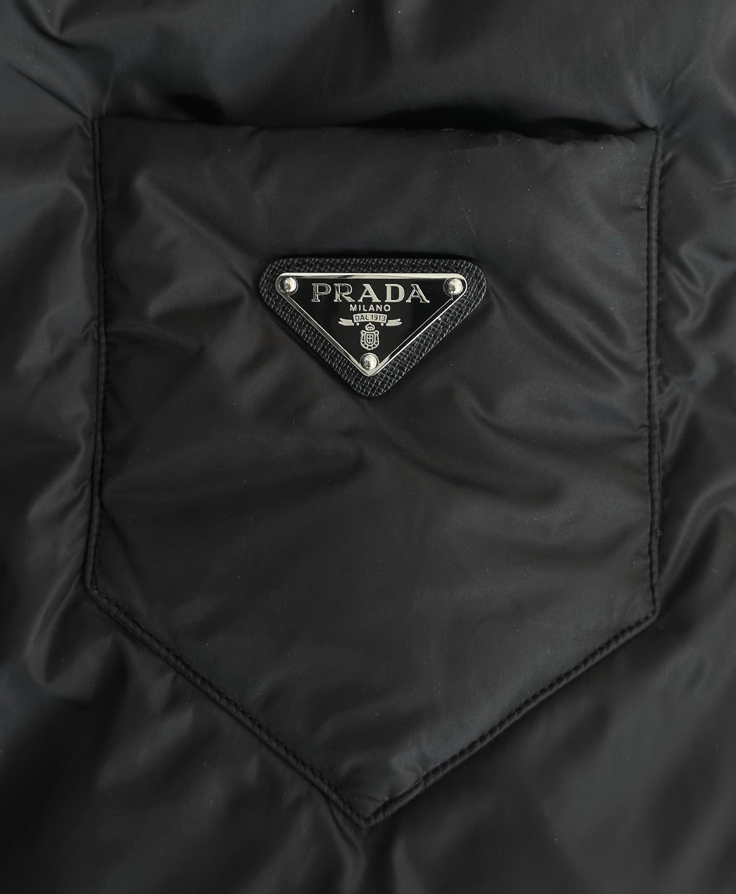 PRADA AW21 Pocket Logo Down Puffer Shirt