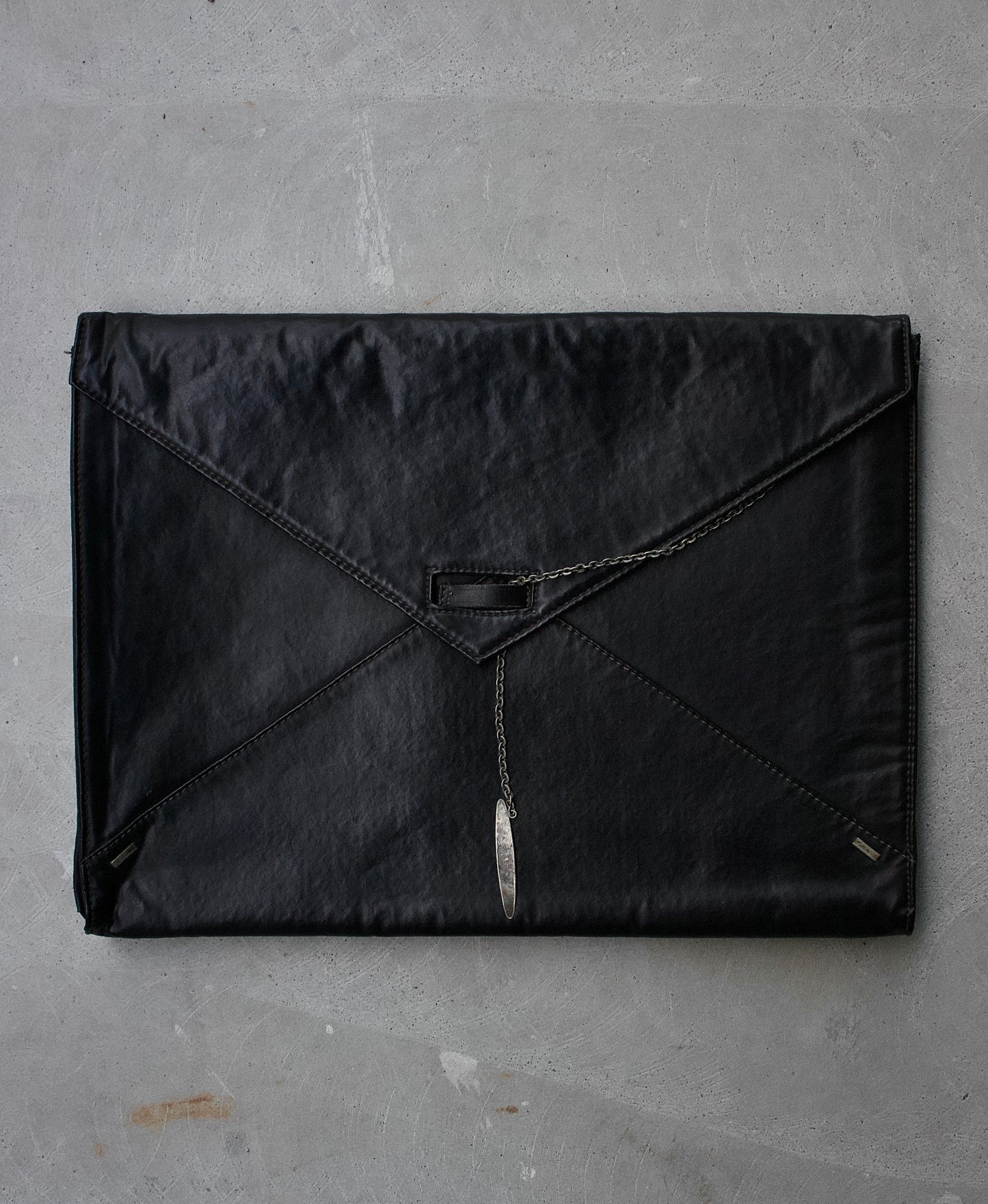 Jean-Paul GAULTIER Early 00s Black Leather Clutch