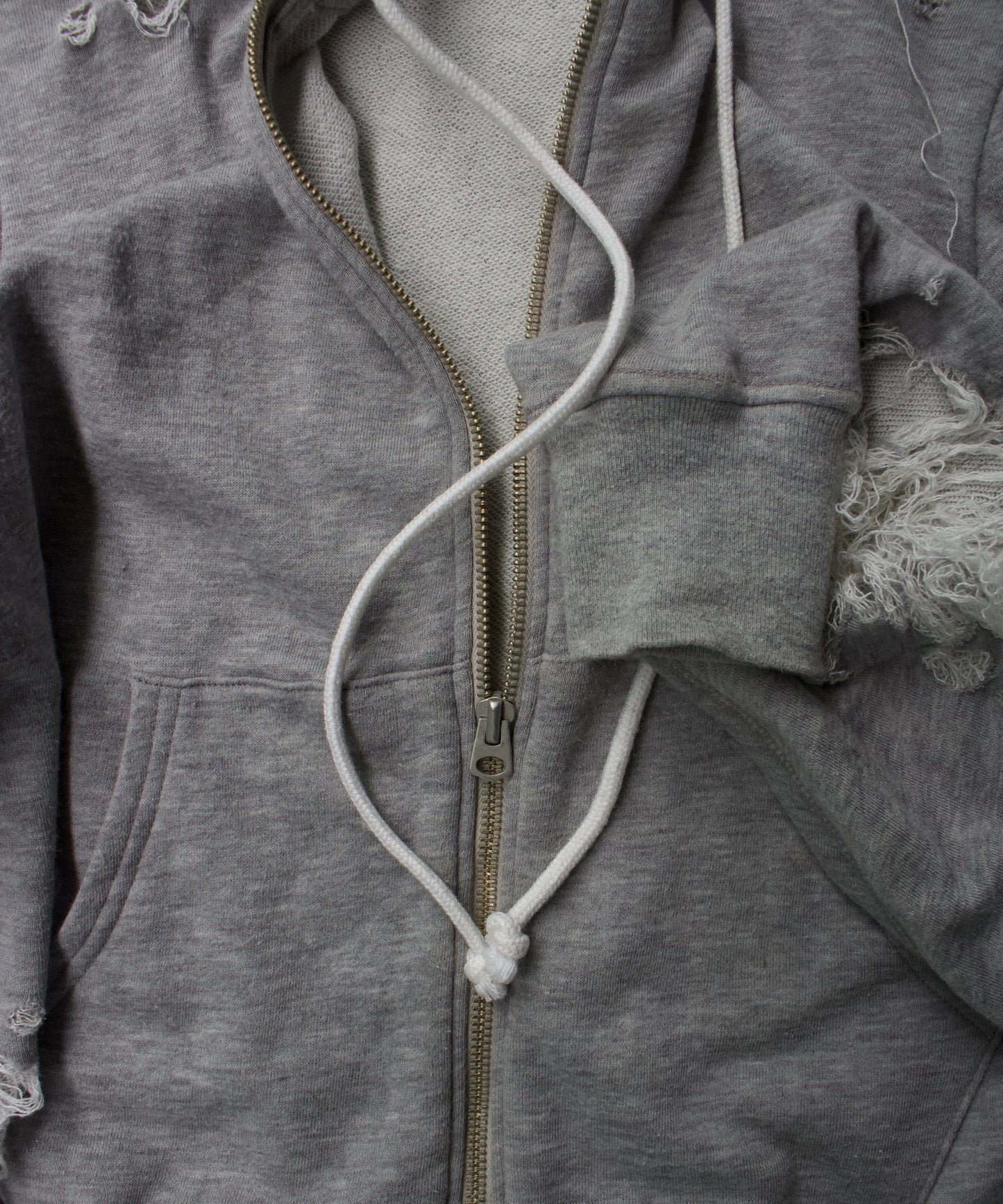 MiharaYasuhiro SS08 Distressed French Terry Zip-Up Hoodie