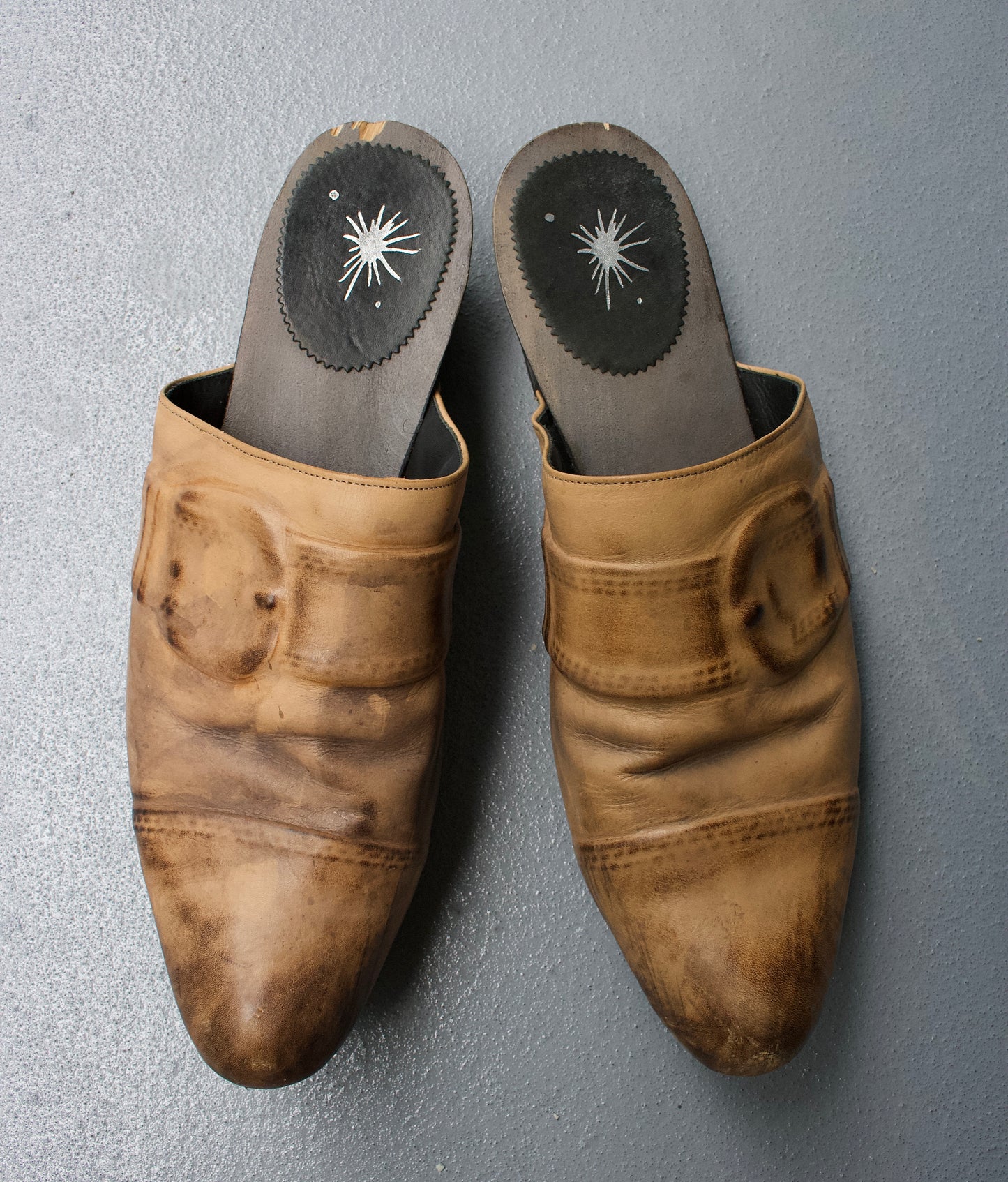 MiharaYasuhiro AW06 “Trompe-l'œil” Leather Mules