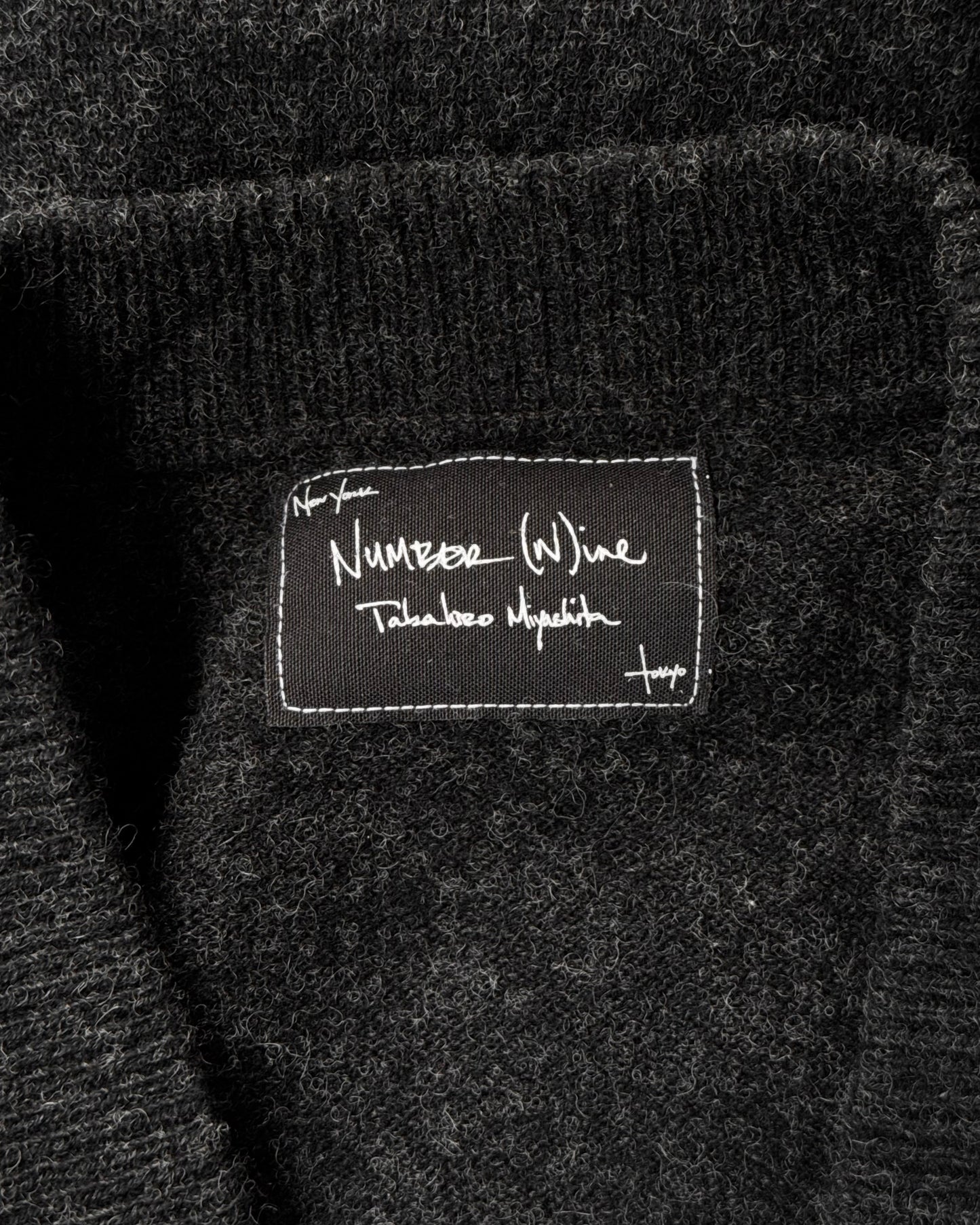 Number (N)ine AW06 “NOIR” Wool Knitted Cardigan