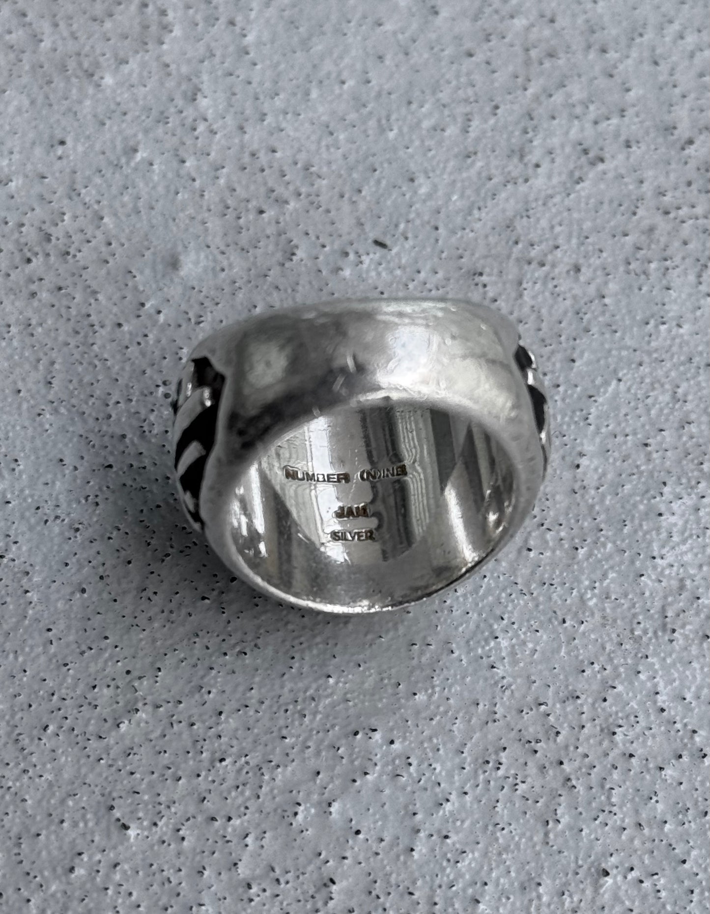 Number (N)ine x JAM HOME MADE Early 00s Sapphire Championship Silver Ring