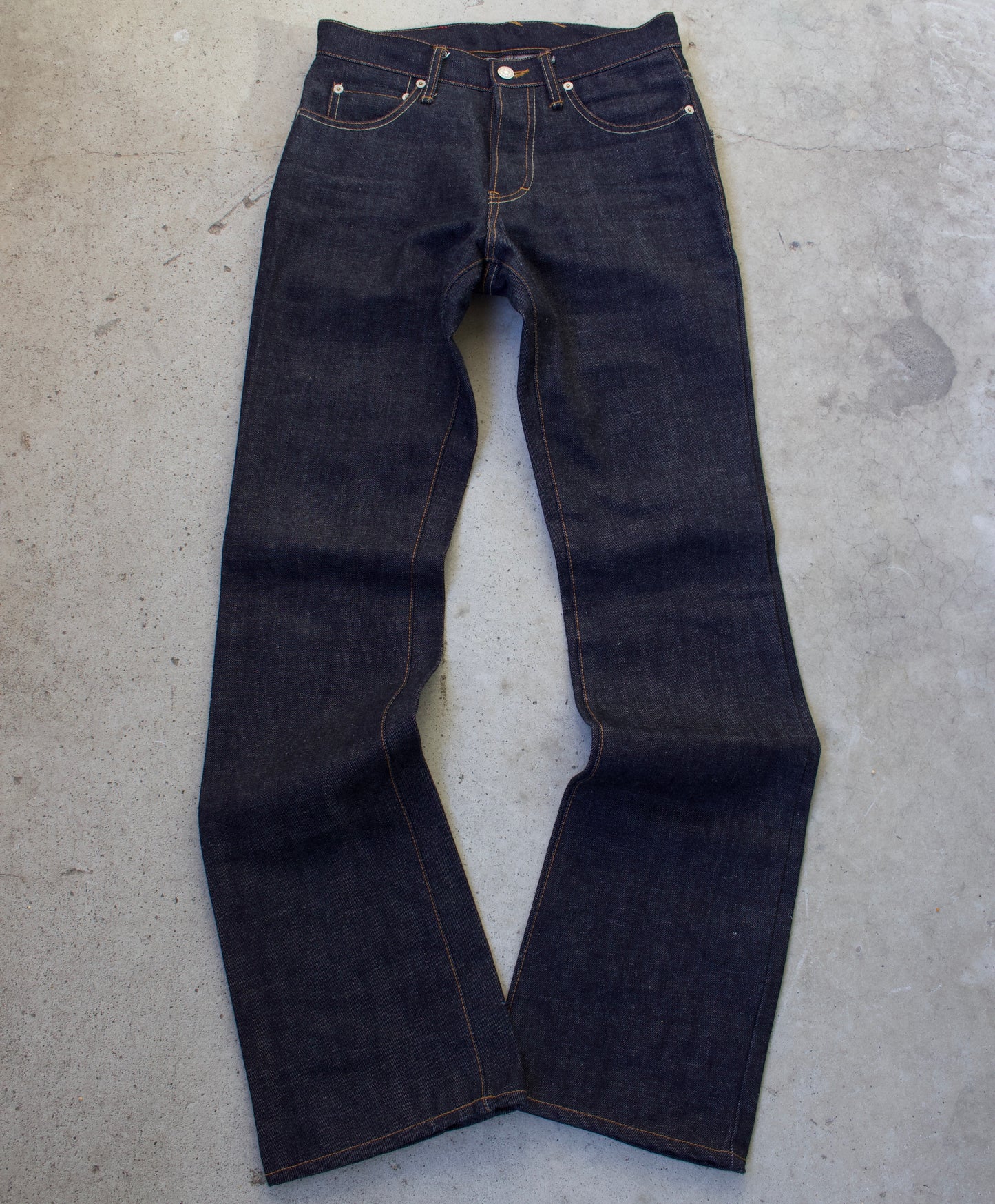 Yuji Yamada 00s ‘FURNISHING’ Raw Indigo Bootcut Denim