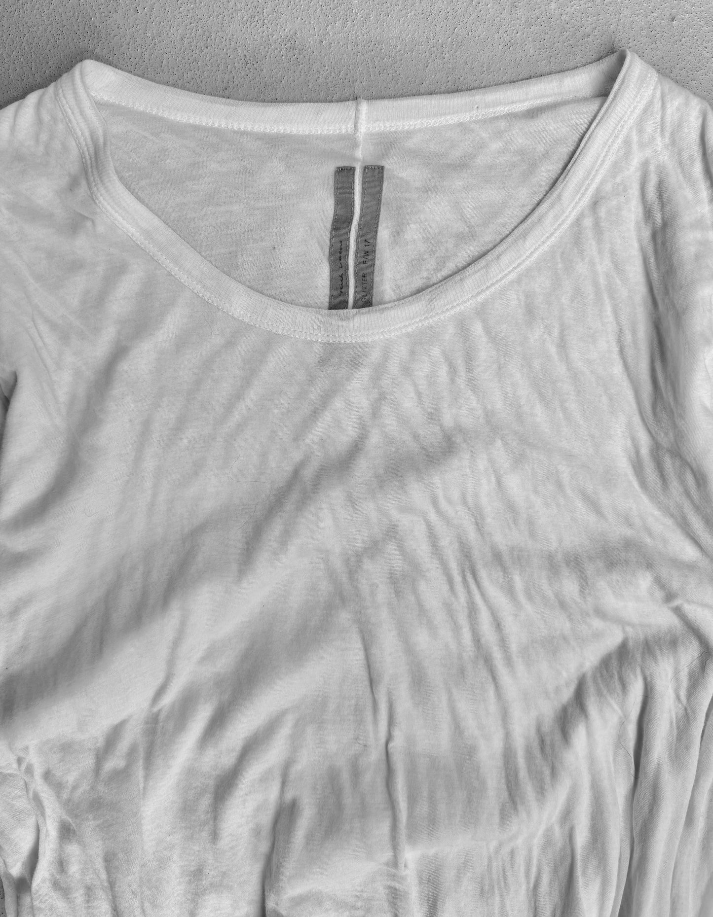 Rick Owens AW17 “GLITTER” White Double-layered T-shirt