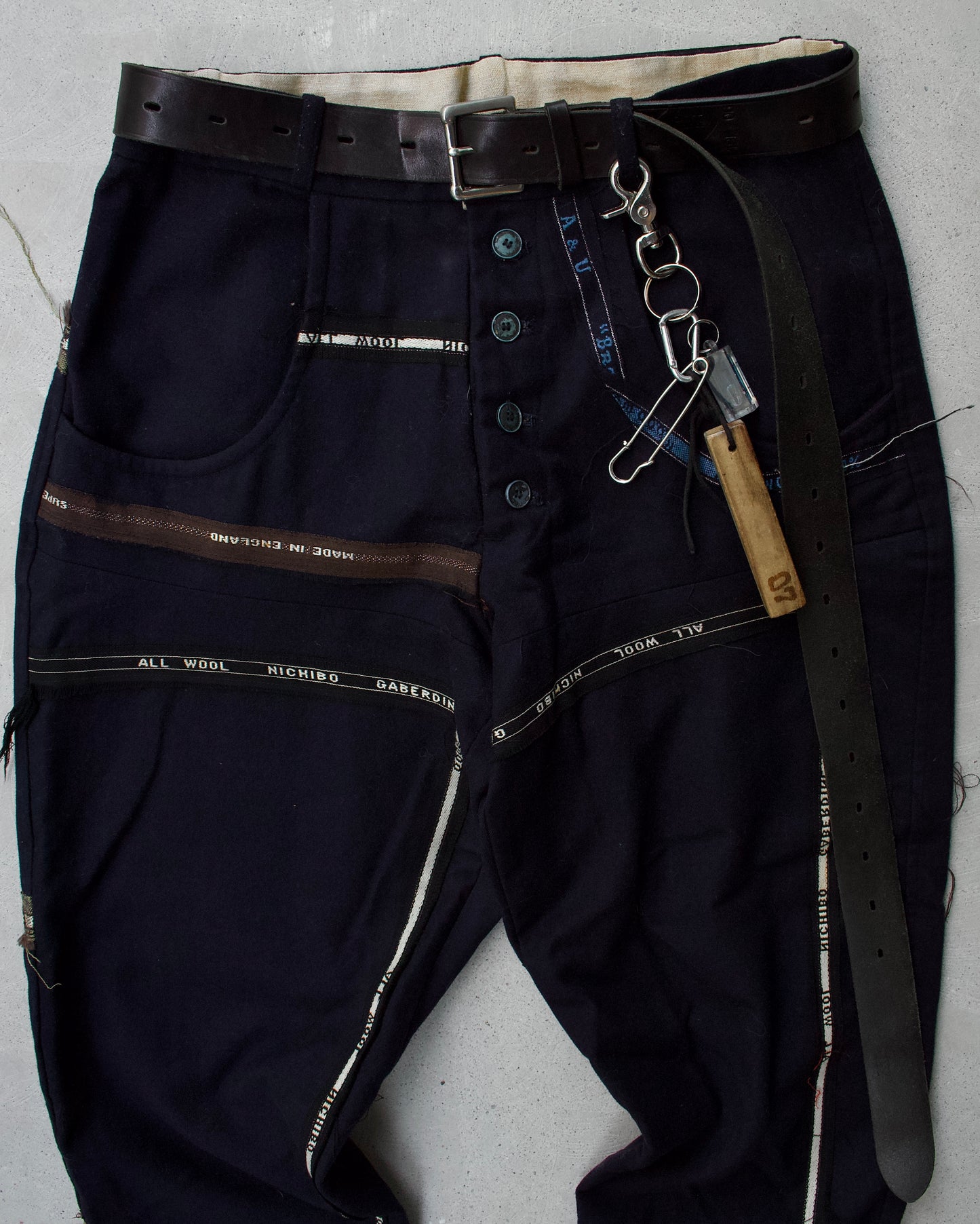 Christopher Nemeth Vintage 80s Tape Yarn Cropped Trousers