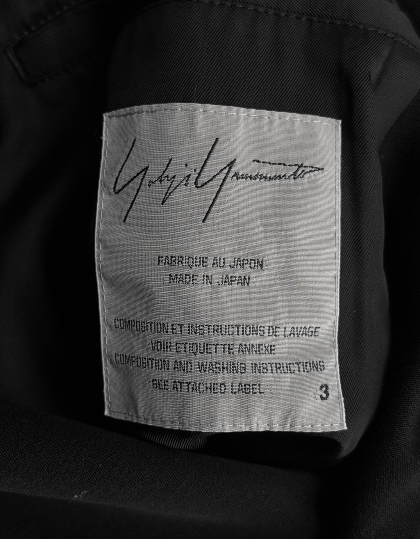 Yohji Yamamoto AW20 ‘ARE YOU LONESOME TONIGHT?’ Graphic Wool Doctor Coat