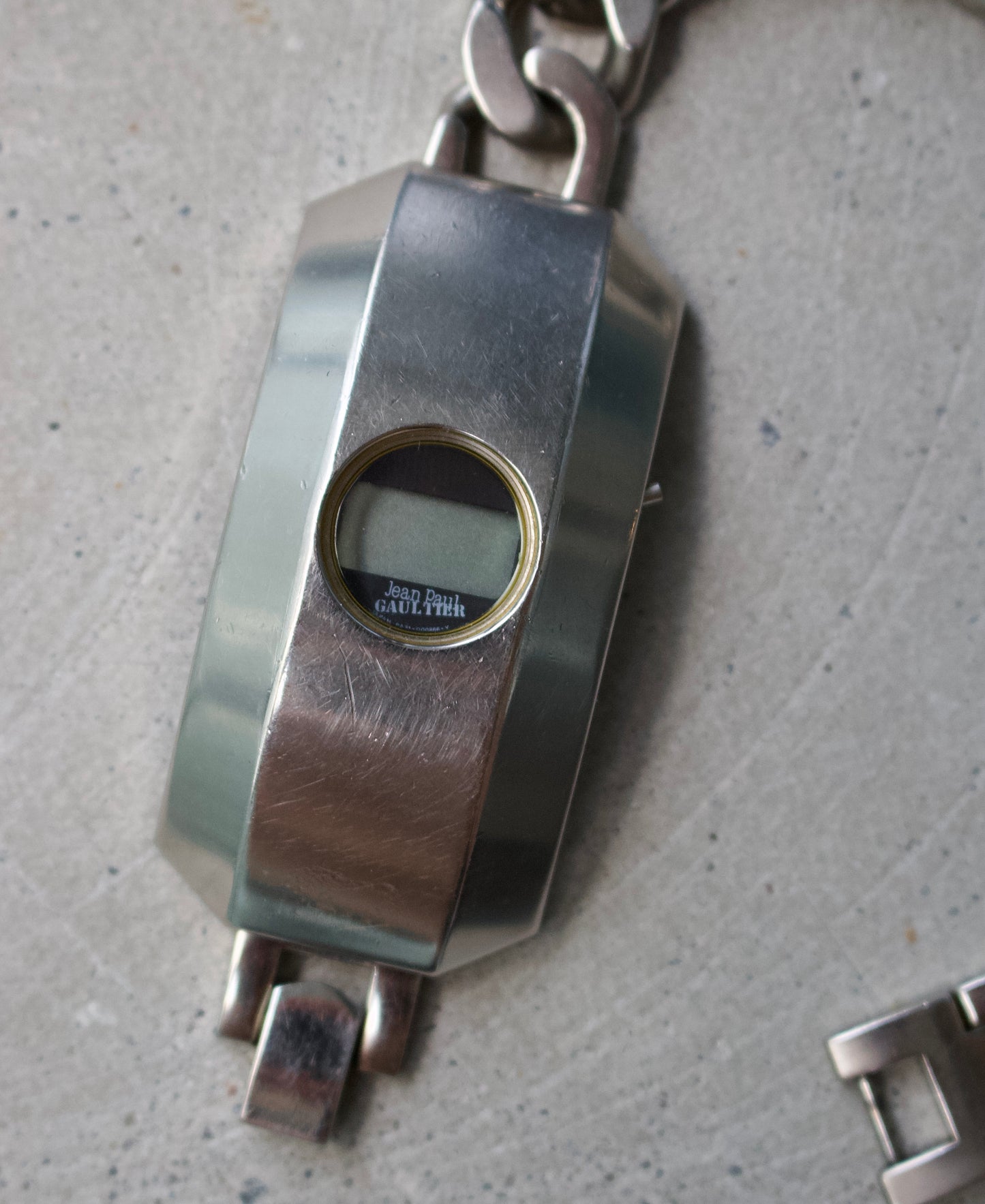 Jean-Paul GAULTIER Early 00s Cuban Link Digital Wristwatch
