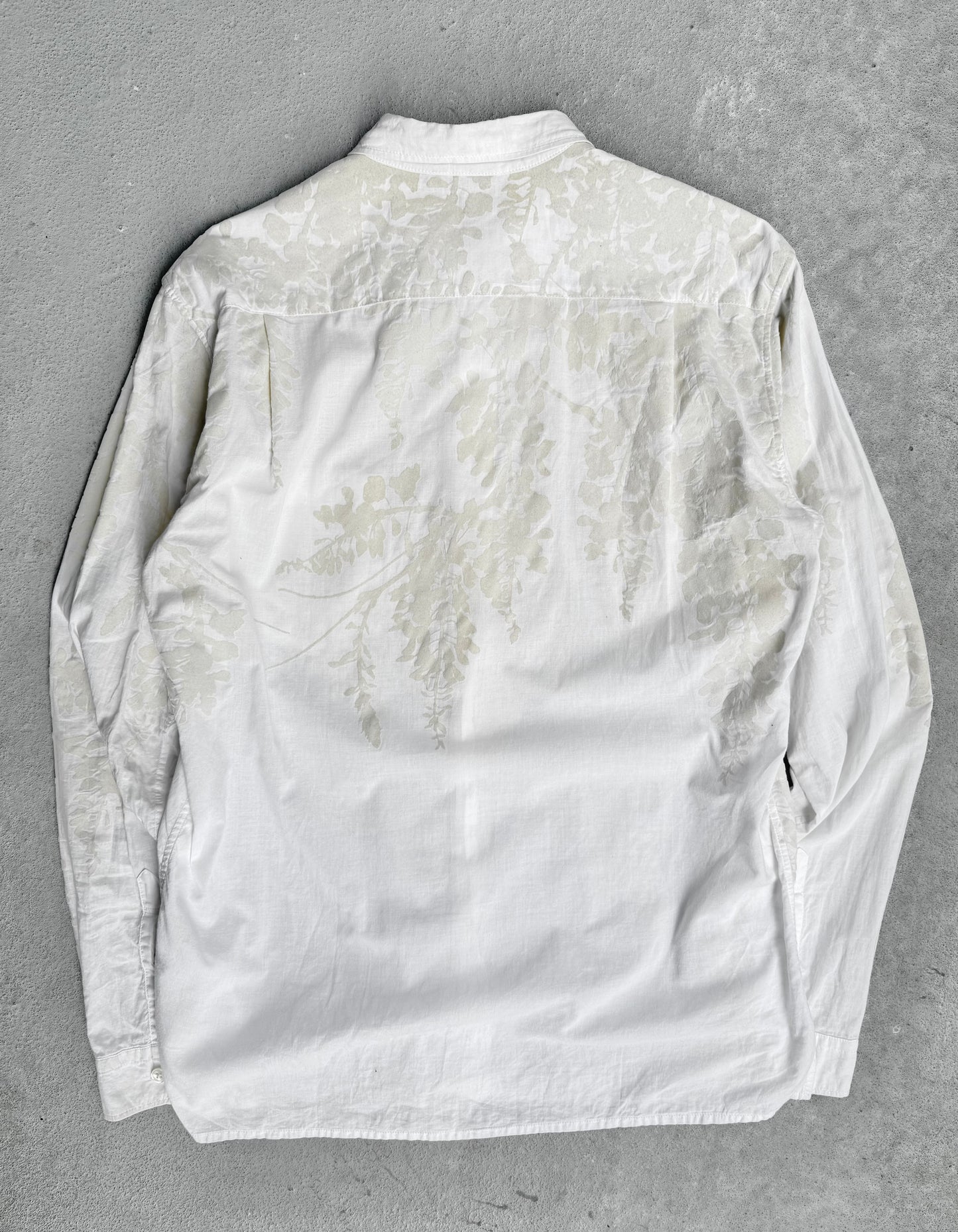 Ann Demeulemeester SS14 Floral Flock Button-up Shirt