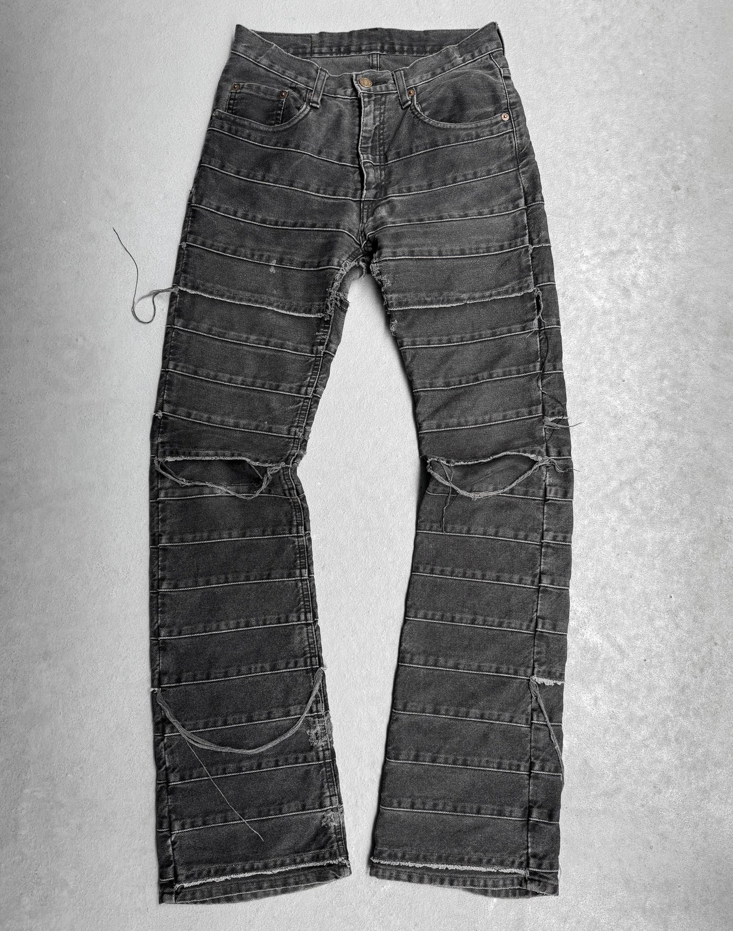 Hysteric Glamour Early 00s ‘Kinky’ Grey Flare Hagi Denim