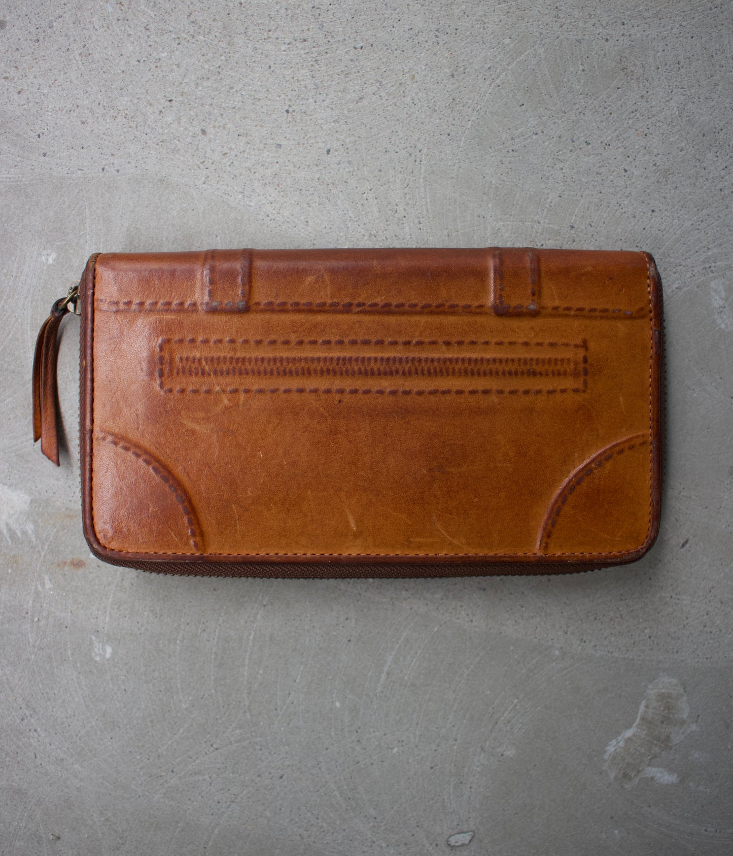 MiharaYasuhiro Early 00s “Invisible II” Trompe-l'œil Cow Leather Long Wallet
