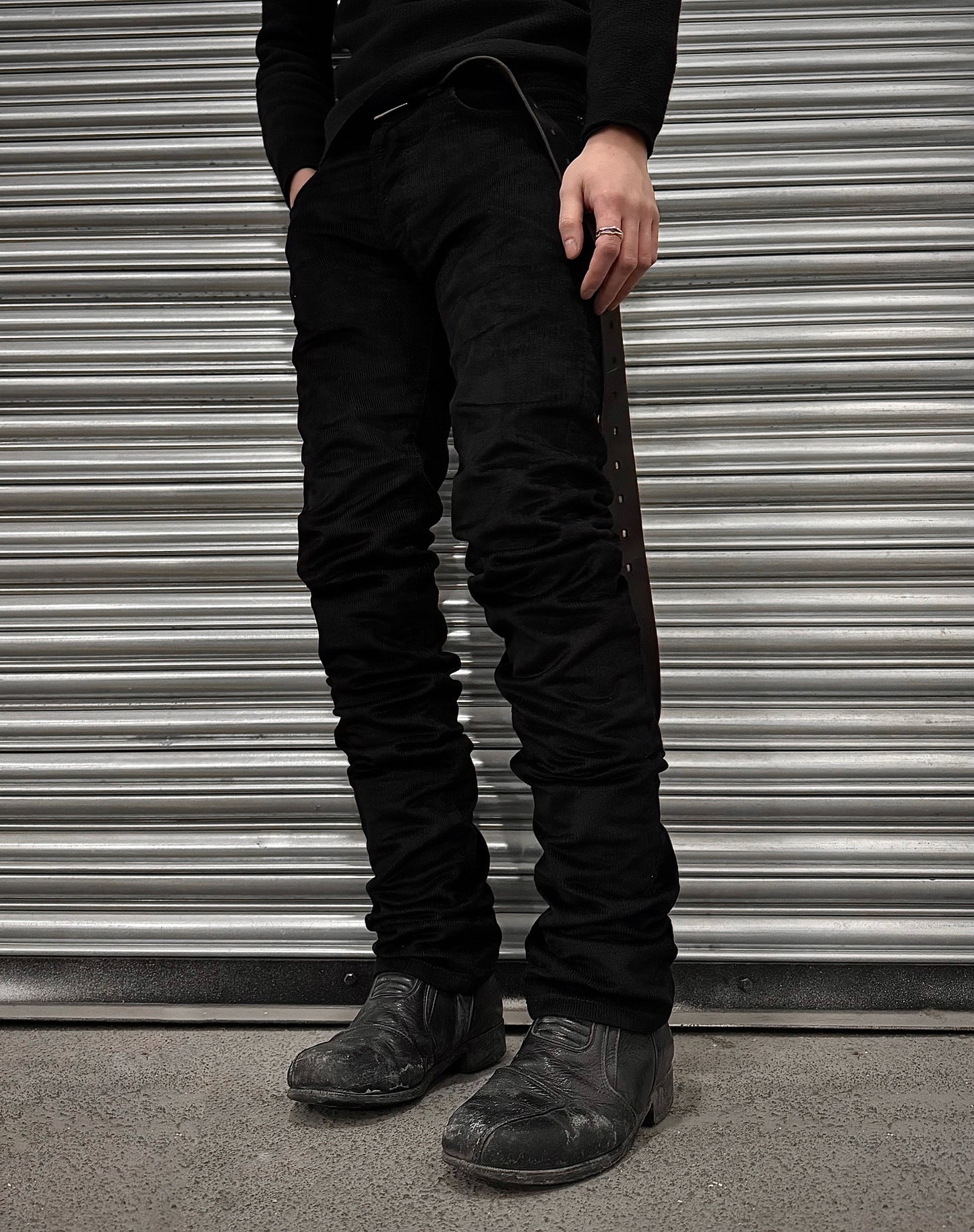 DIOR HOMME by Hedi Slimane AW07 “NAVIGATE” Waxed Velvet Corduroy Skinny Pants