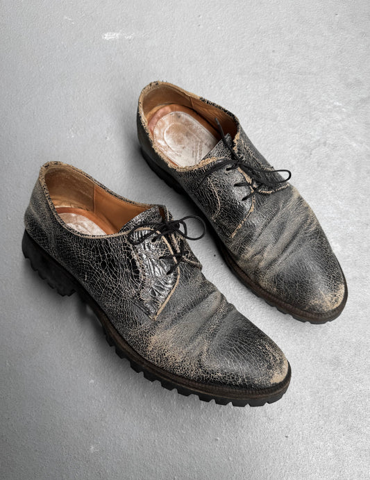 Maison Martin Margiela SS13 Cracked Leather Derbies