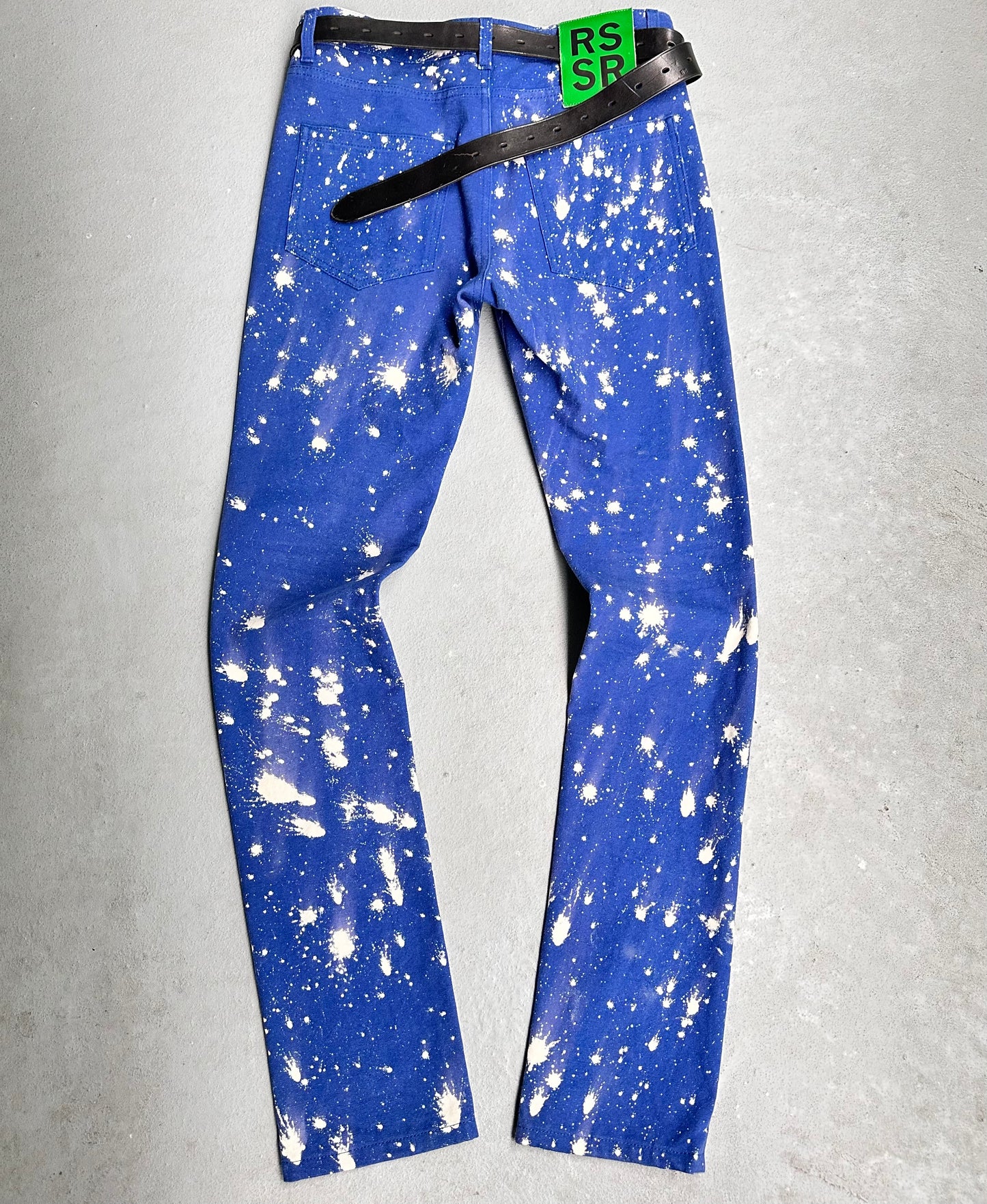 RAF SIMONS x Sterling Ruby AW14 Limited Edt. *1-of-50* Hand-bleached Splatter Denim