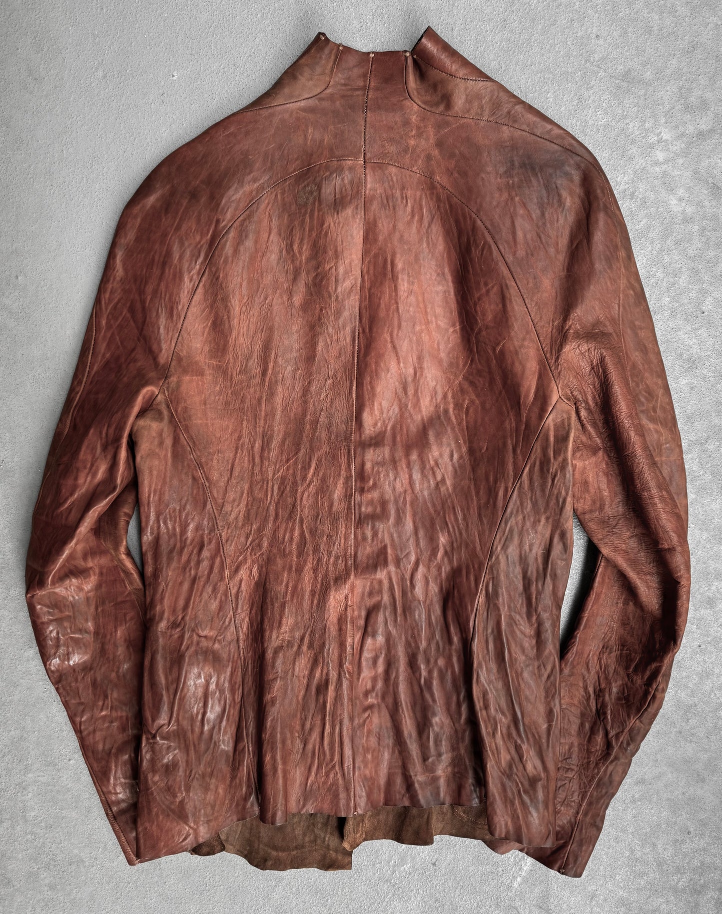 m.a+ by Maurizio Amadei ‘J13’ DAV 1.0 Unlined Raglan Cow Leather Anatomy Blazer