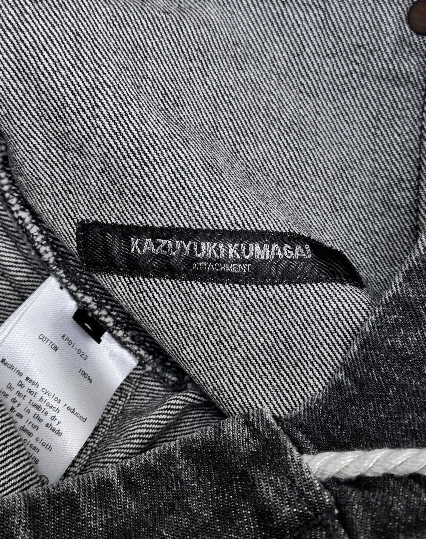 ATTACHMENT by Kazuyuki Kumagai SS20 Raw Hem Flare Bootcut 13.5oz Denim