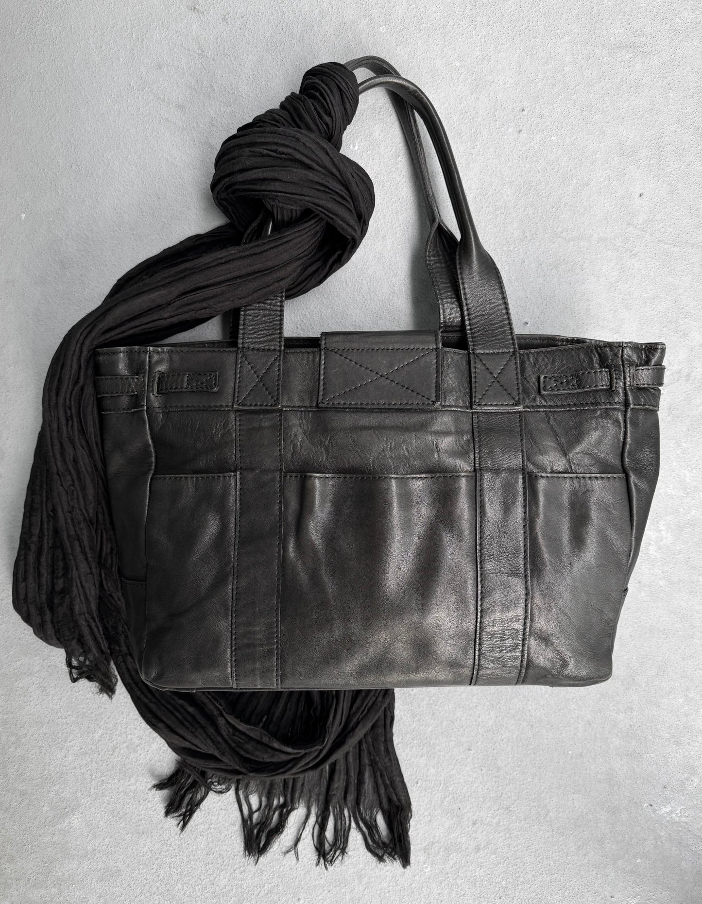 SAN Hideaki Mihara x HOSU. ADPT Early 00s ‘Birkin’ Mock-up Leather Handbag