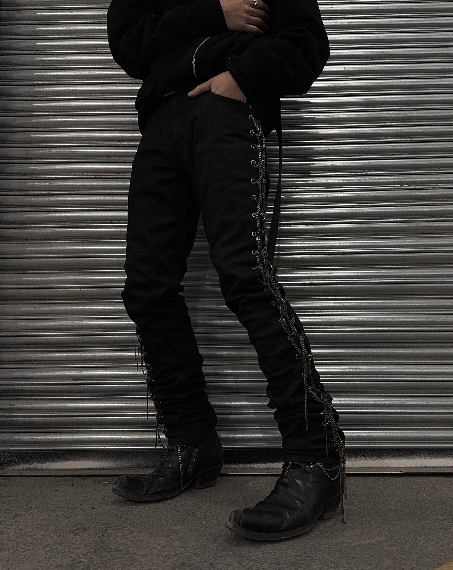 *SAMPLE* Saint Laurent Paris AW14 Side-chain Bootcut Skinny Denim