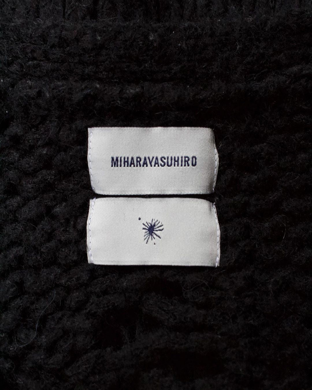 Mihara Yasuhiro AW10 Distressed Black Wool-Knit Cardigan