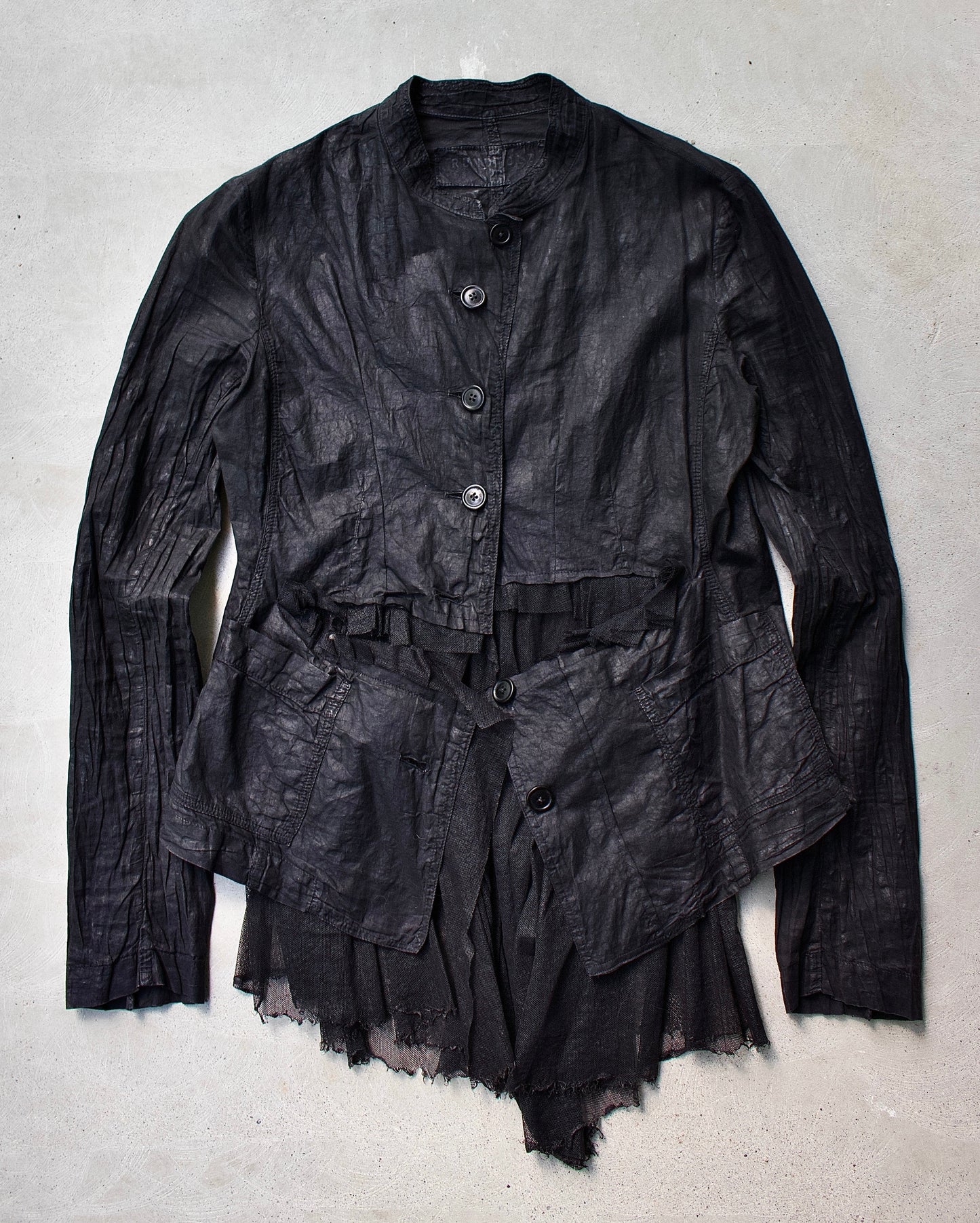 Rundholz Dip Black Waxed Effect Longsleeve Blouse