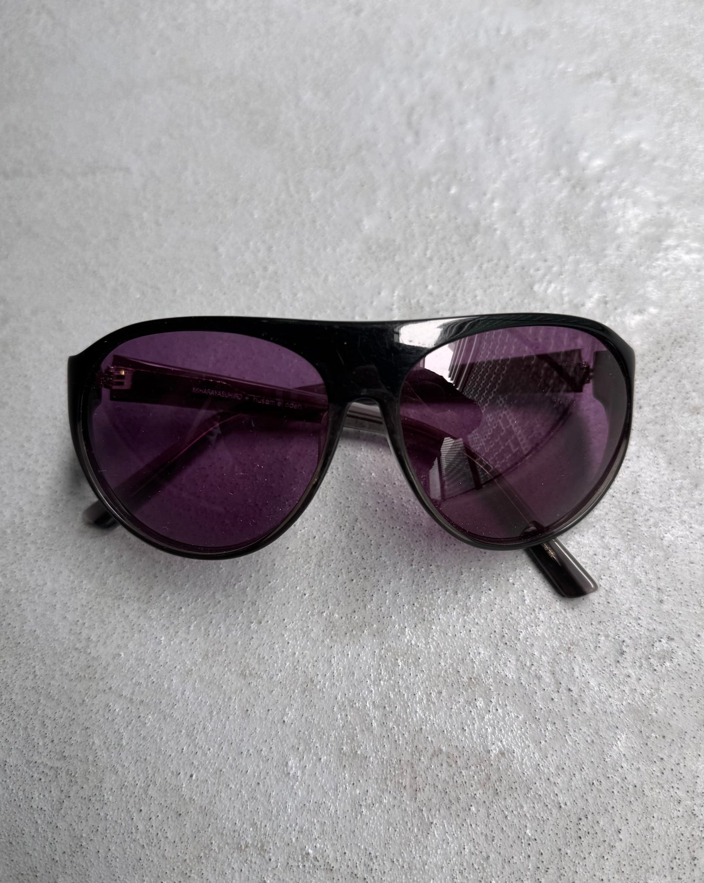 MiharaYasuhiro x Husam El Odeh SS10 Purple Tinted Sunglasses