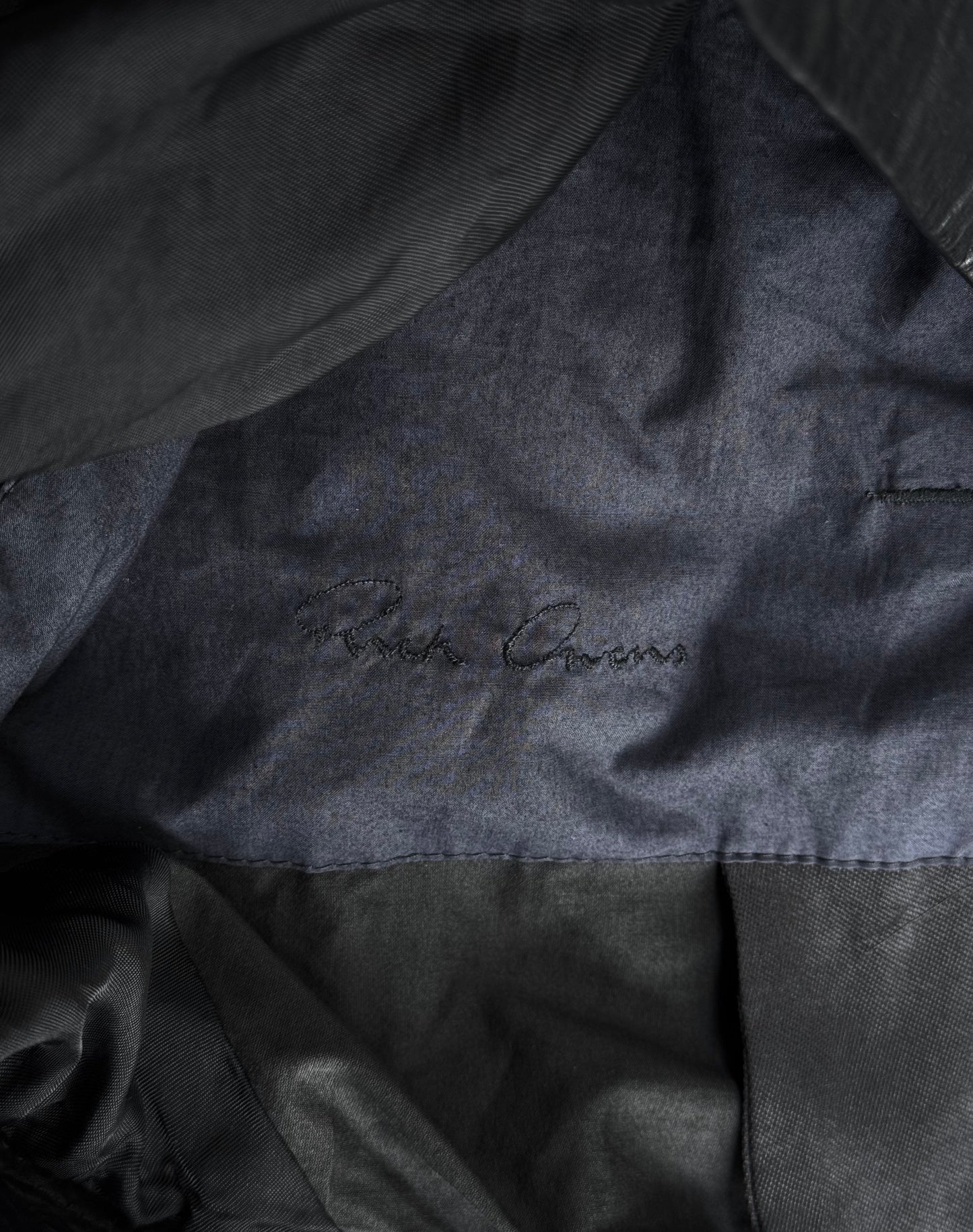 Rick Owens SS11 “ANTHEM” Light Calfskin Leather Scarf Collar Jacket