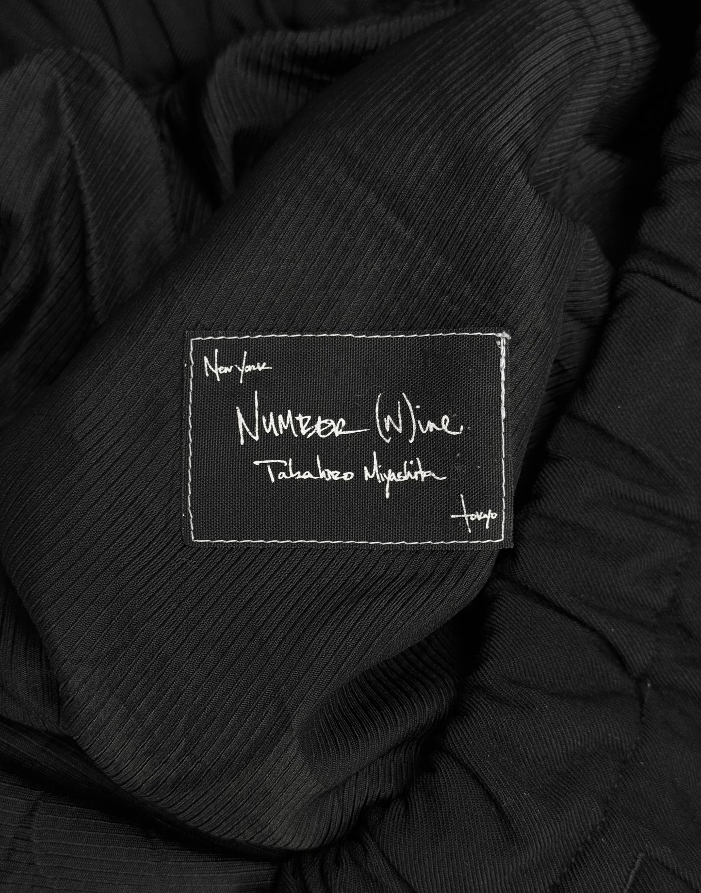 Number (N)ine AW06 “NOIR” Diamond Patches Frayed Wool Pants