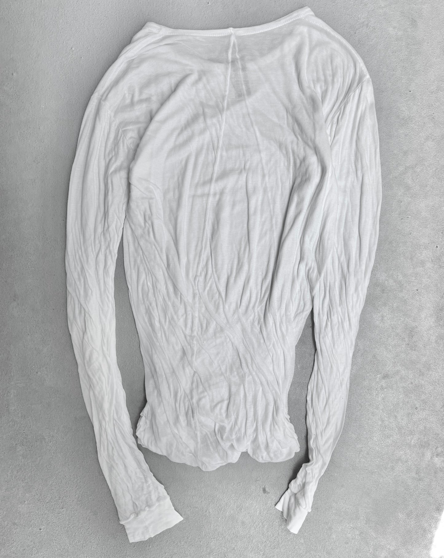 Rick Owens AW11 “LIMO” White Double-layered Long-sleeves