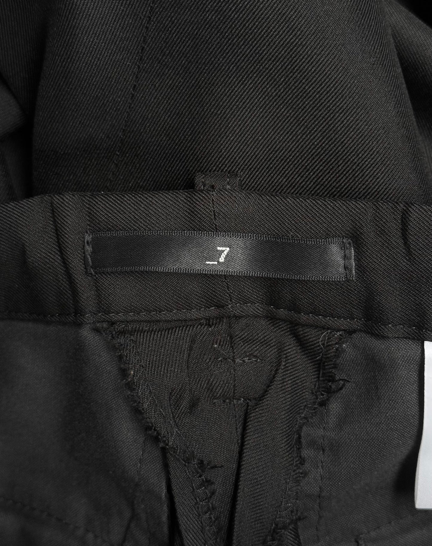 Julius_7 SS07 "UNDERWORLD;" Silk Twill J-Cut Flare Pants