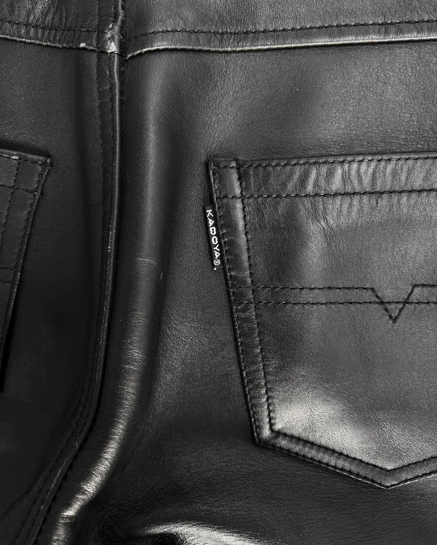 KADOYA K’s Leather Early 00s Bootcut Flare Cowhide Leather Motorcycle Pants