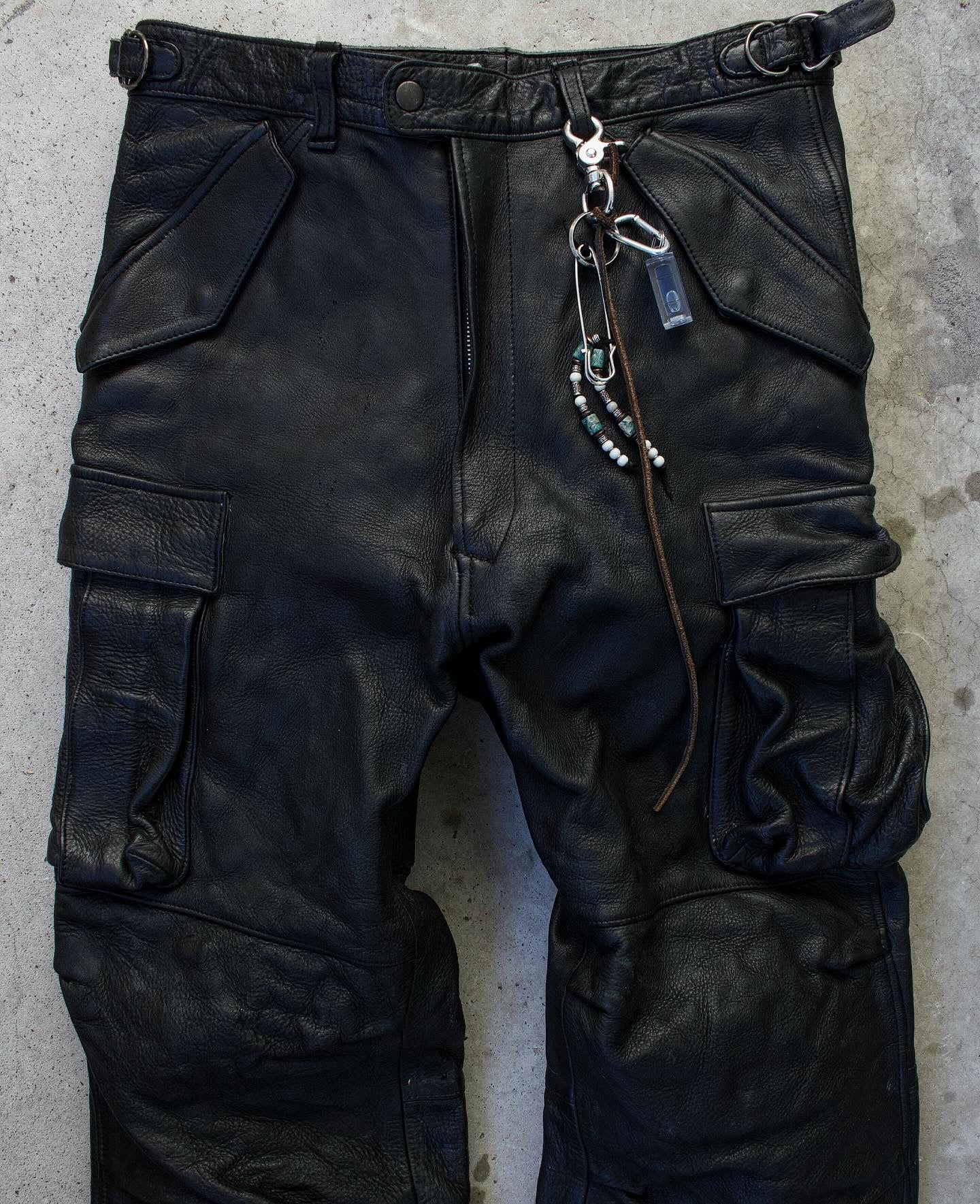 KADOYA Head Factory 00s Cowhide Leather Motorcycle Cargo Pants