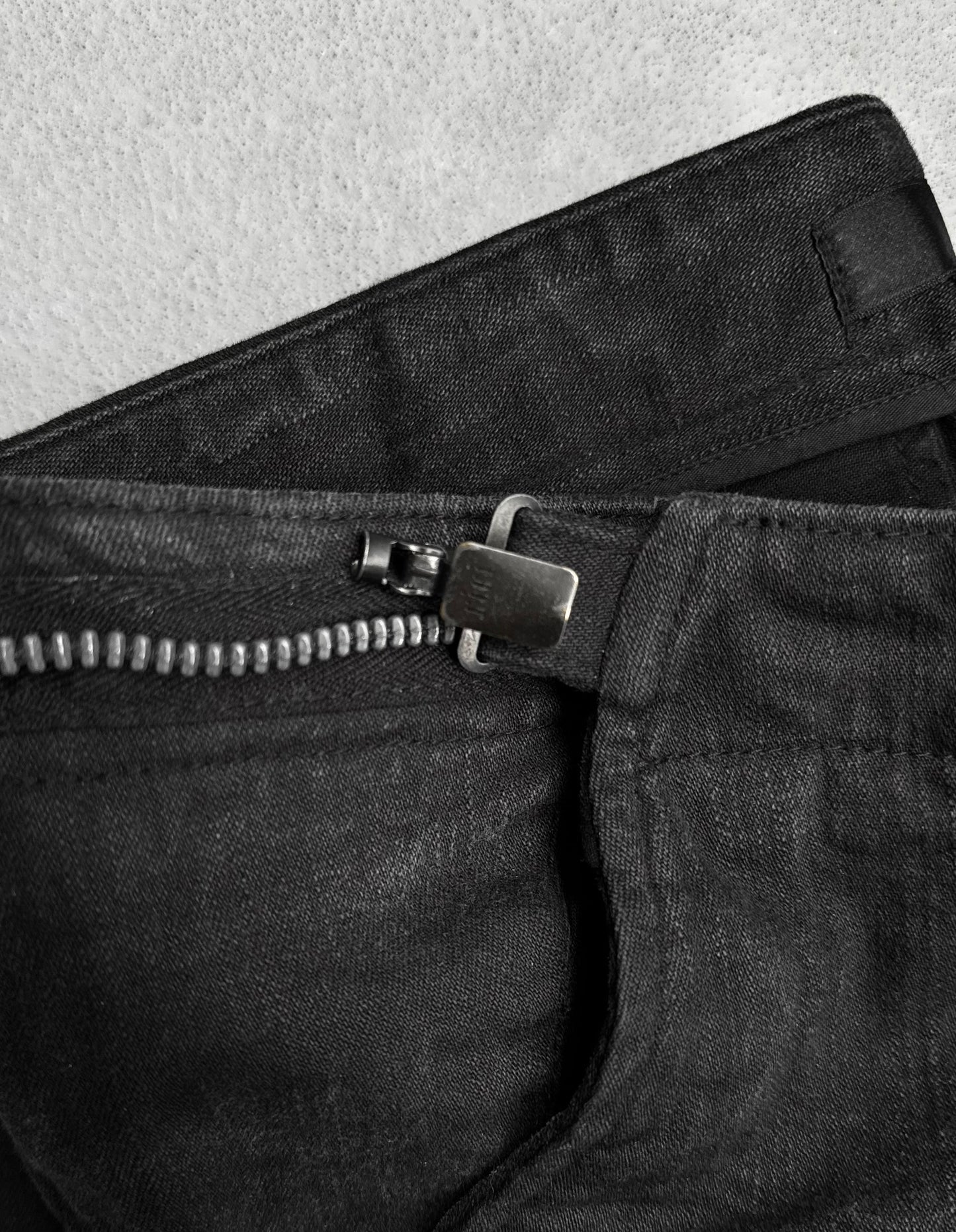 DIRAIN Early 00s Ruched J-cut Skinny Denim