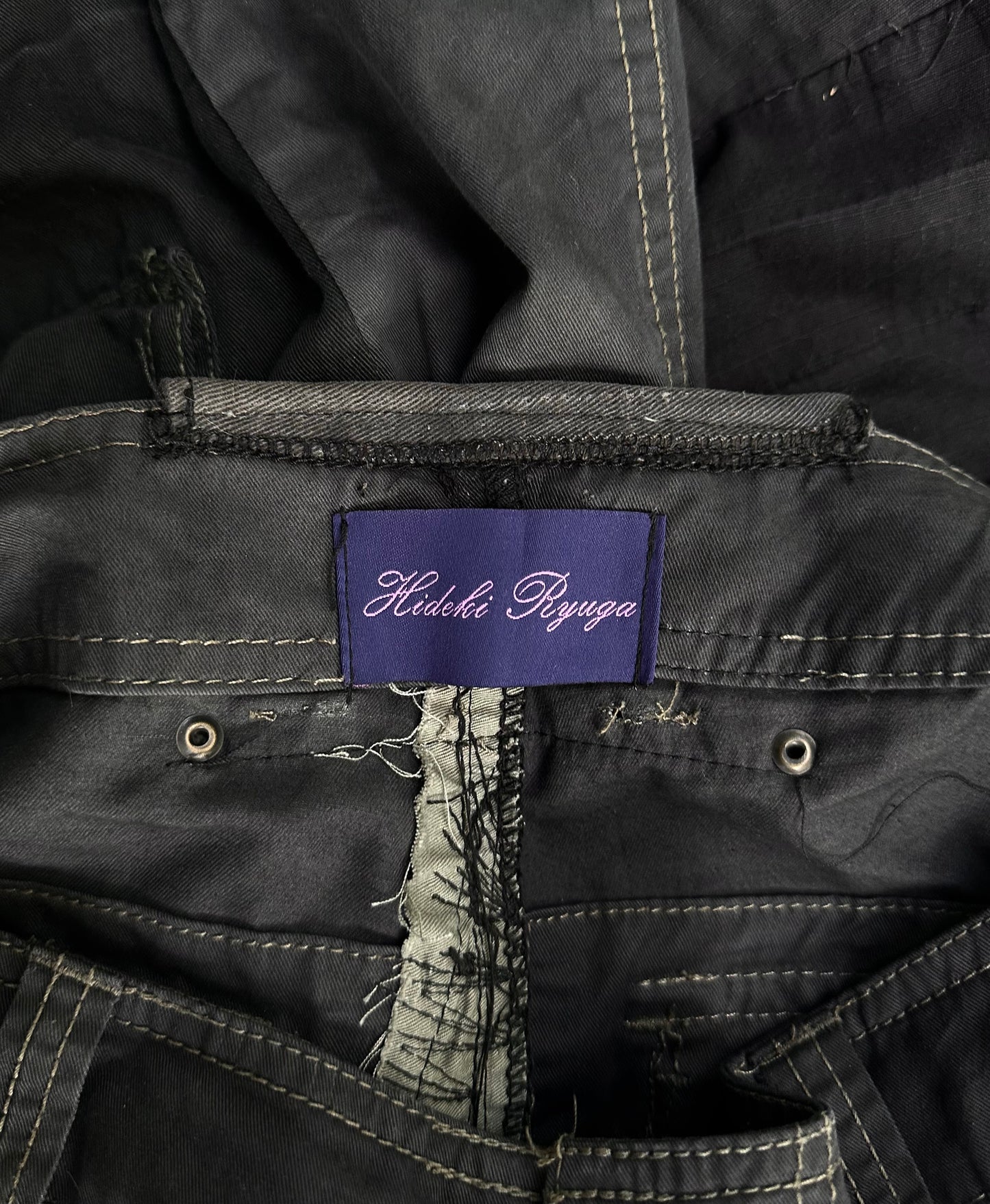 Hideki Ryuga SS24 “Fragment” Reconstructed Utility Cargo Pants