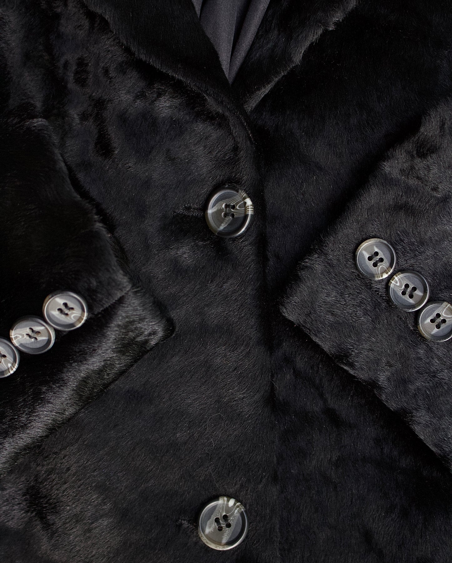Theory Early 00s Goat Fur Coat