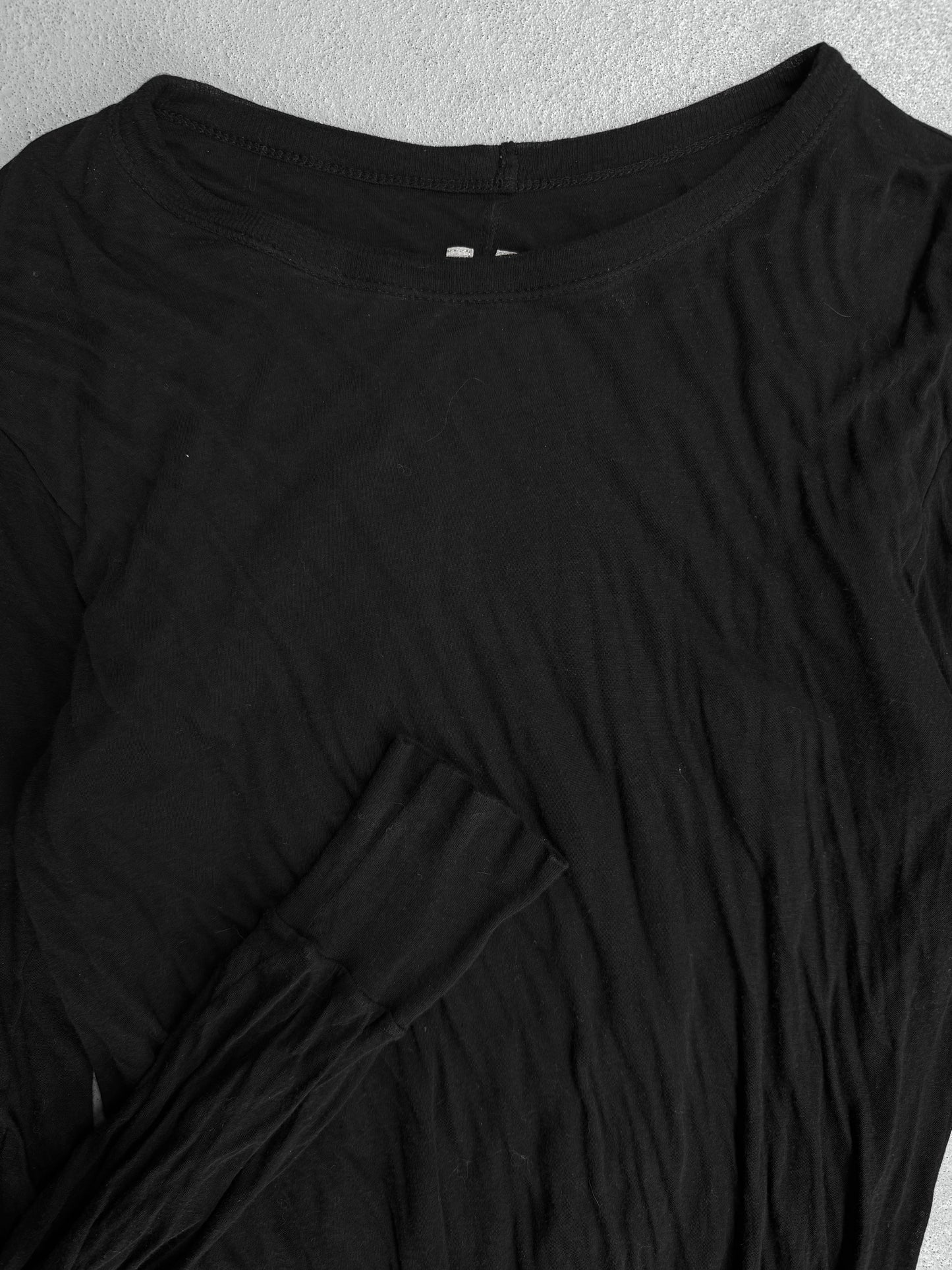Rick Owens SS23 “EDFU” Black Double-layered Long-sleeves