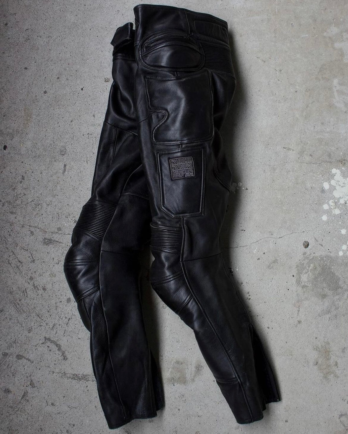 KADOYA 00s Cowhide Leather Padded Motorcycle Pants