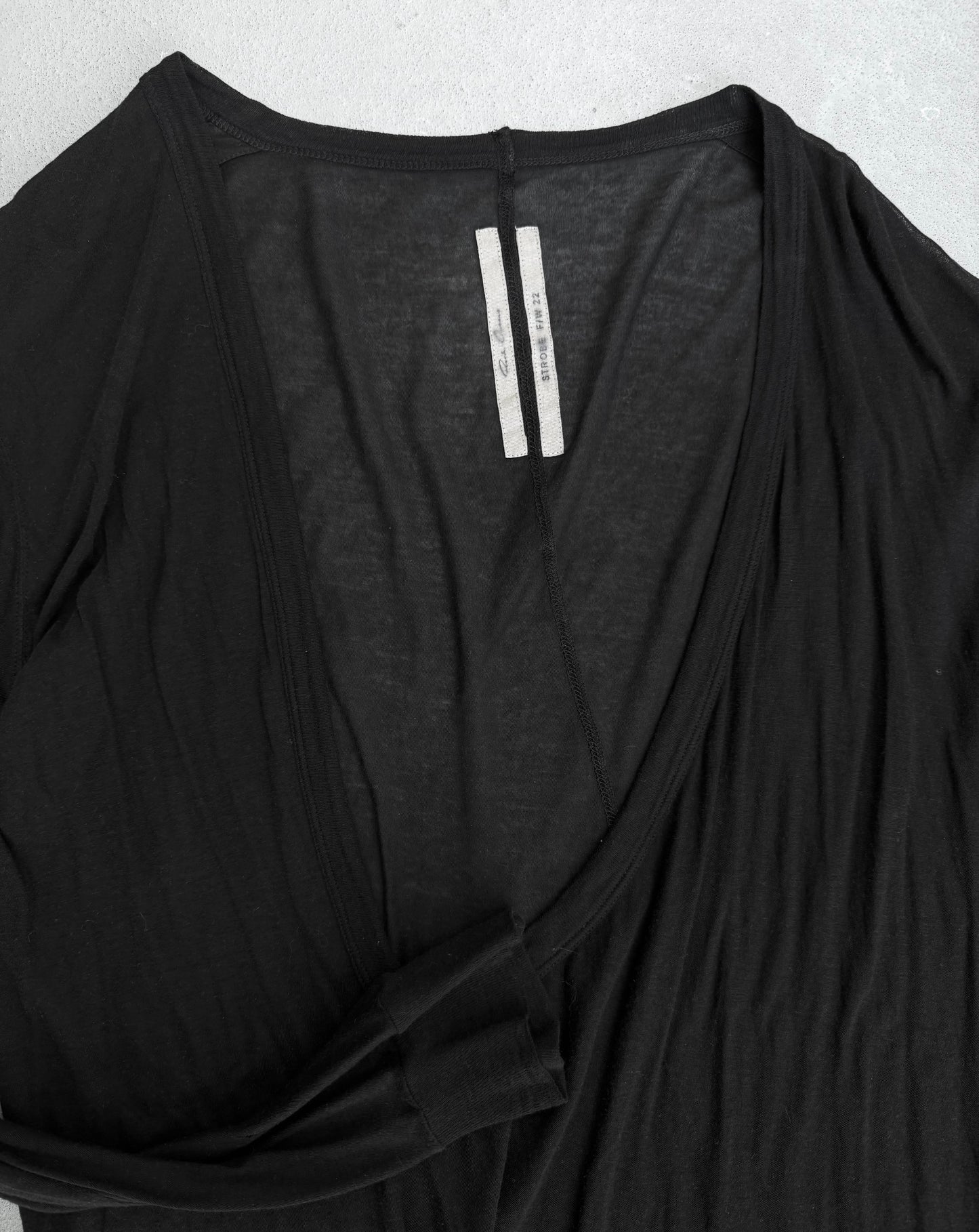 Rick Owens AW22 “STROBE” Black Dylan Cut Long-sleeves