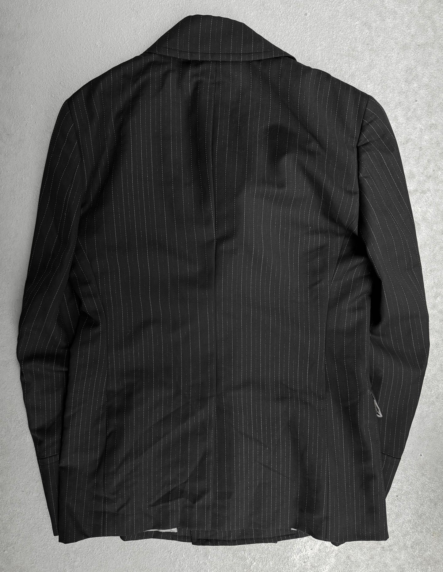 COMME des GARÇONS HOMME PLUS SS12 Iridescent Pinstripes Double-breasted Short Coat