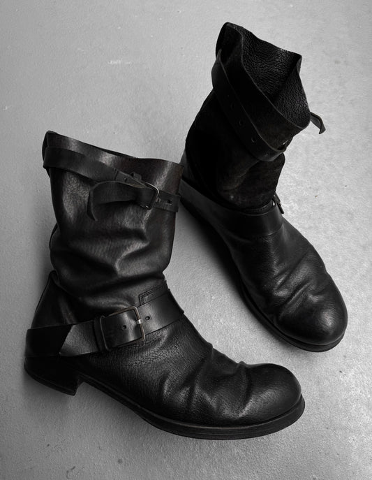 m.a+ by Maurizio Amadei Custom 1-of-1 Hybrid Leather Buckle Engineer Boots