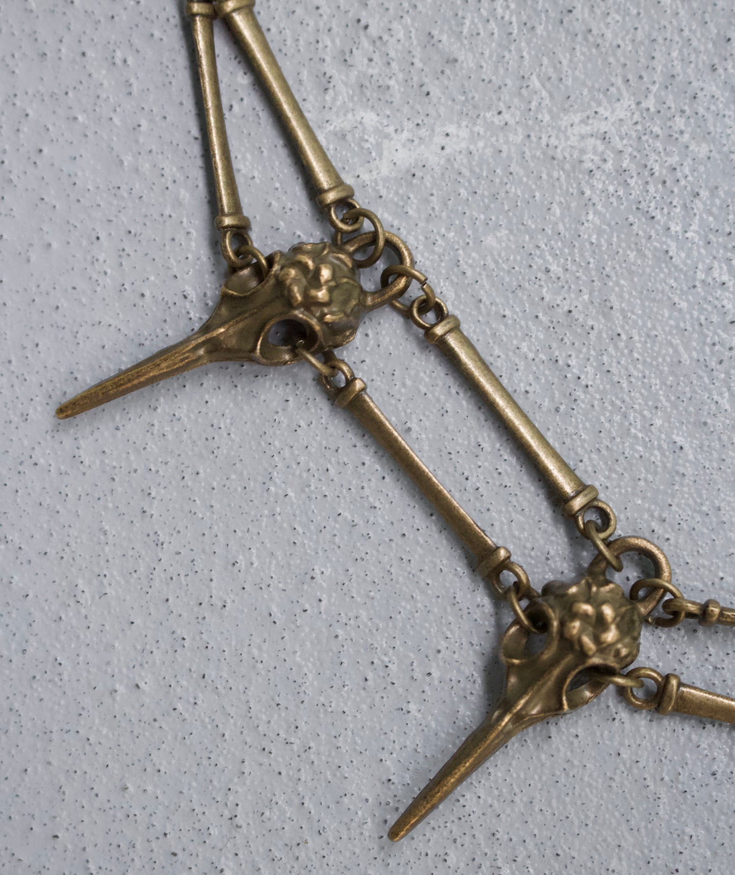 90s Japanese Antique ‘Steampunk’ Spike Brass Choker/ Necklace